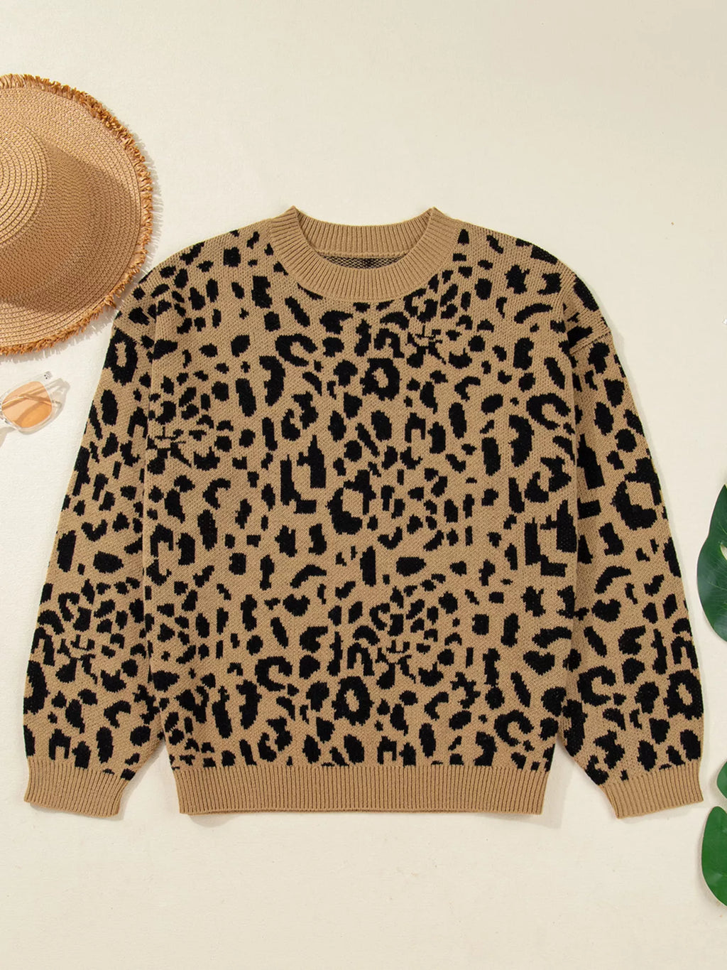 Oversized Leopard Print Chunky Knit Sweater Sweaters AwRans Premium 00580b834e114cbeaf84b0380aed10e8-Max-Origin