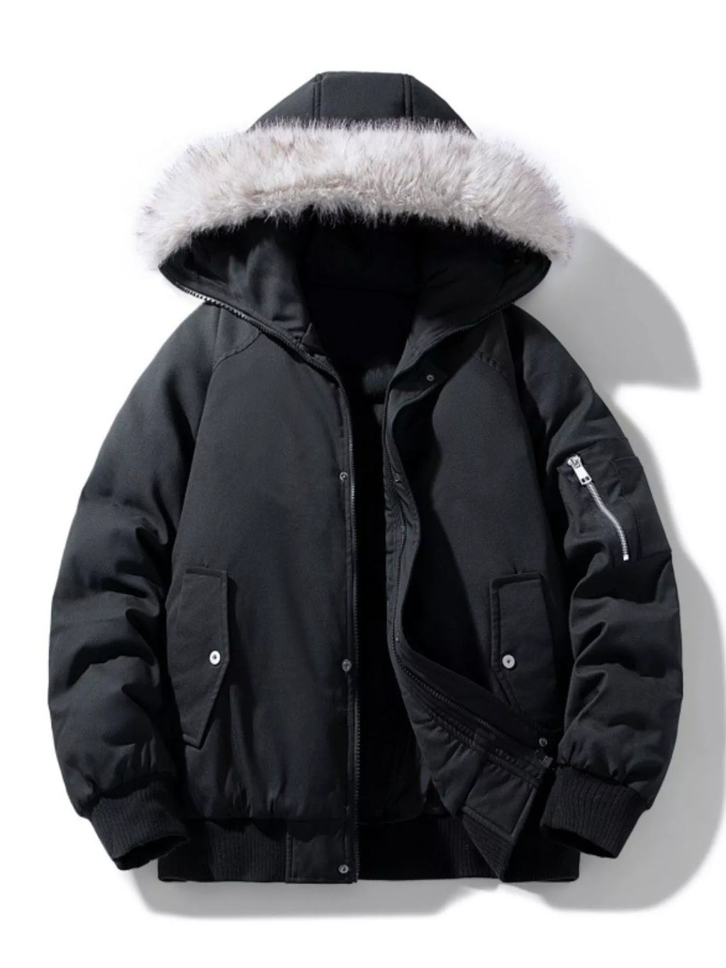 Arctic Faux Fur Hooded Bomber Bomber Jackets AwRans Premium 1d742eba-61bc-4317-8885-c7fc908914d0-Max-Origin