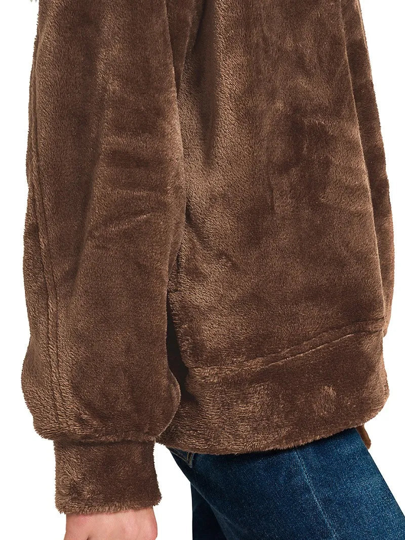 Luxe Cozy Faux Fur Half-Zip Pullover pullover AwRans Premium 1f281d1250fc44f69f83b036e1341880-Max-Origin
