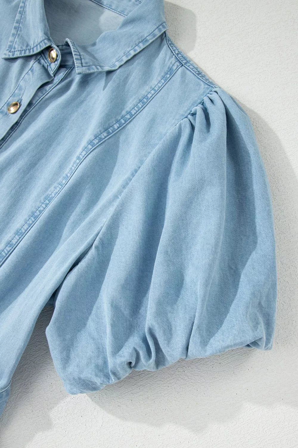 AwRans Premium | Belted Puff Sleeve Denim Midi Dress Dress AwRans Premium 20087b61-4c59-444b-a08f-168e199c4ba1-Max-Origin