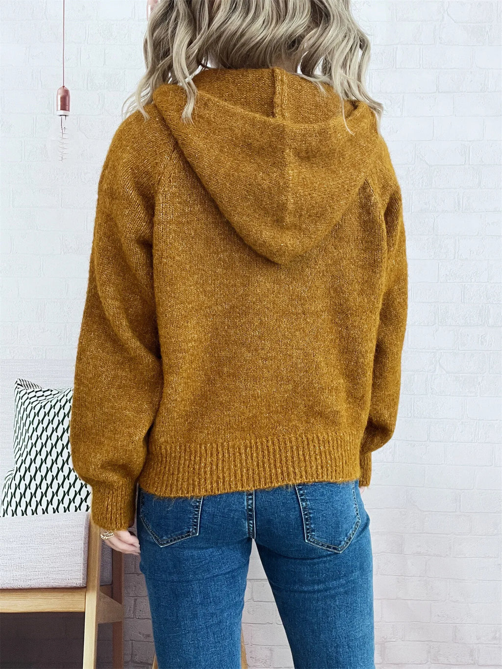 Cozy Oatmeal Soft Knit Quarter-Zip Pullover Sweater with Ring Pull Sweaters AwRans Premium 2857f4e8f2574f1788c6fd57380b7ee4-Max-Origin