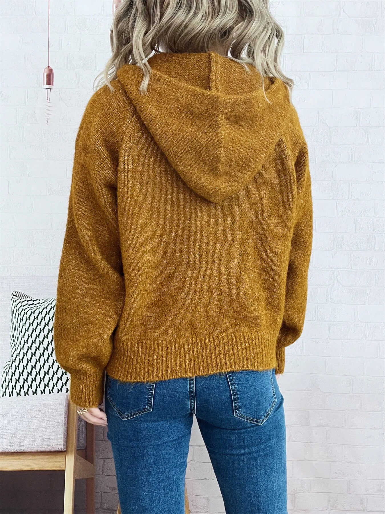 Cozy Oatmeal Soft Knit Quarter-Zip Pullover Sweater with Ring Pull Sweaters AwRans Premium 2857f4e8f2574f1788c6fd57380b7ee4-Max-Origin