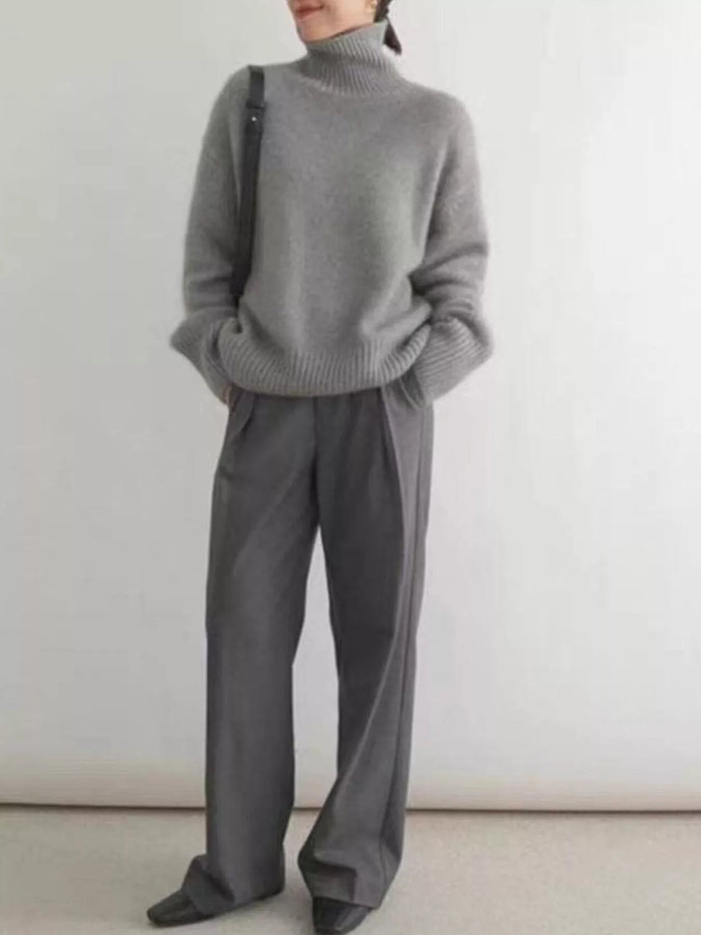 Cozy Cream Oversized Ribbed Knit Turtleneck Pullover Sweater Sweater AwRans Premium 2df849a9-2dc4-4b35-a6f1-4119fb05669d-Max-Origin