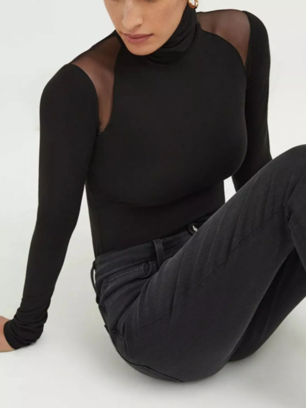 Mesh Shoulder Turtleneck Bodysuit Bodysuits AwRans Premium 2dfc8bc1-c5dc-4132-97b8-b5b30e6ea0de-Max-Origin