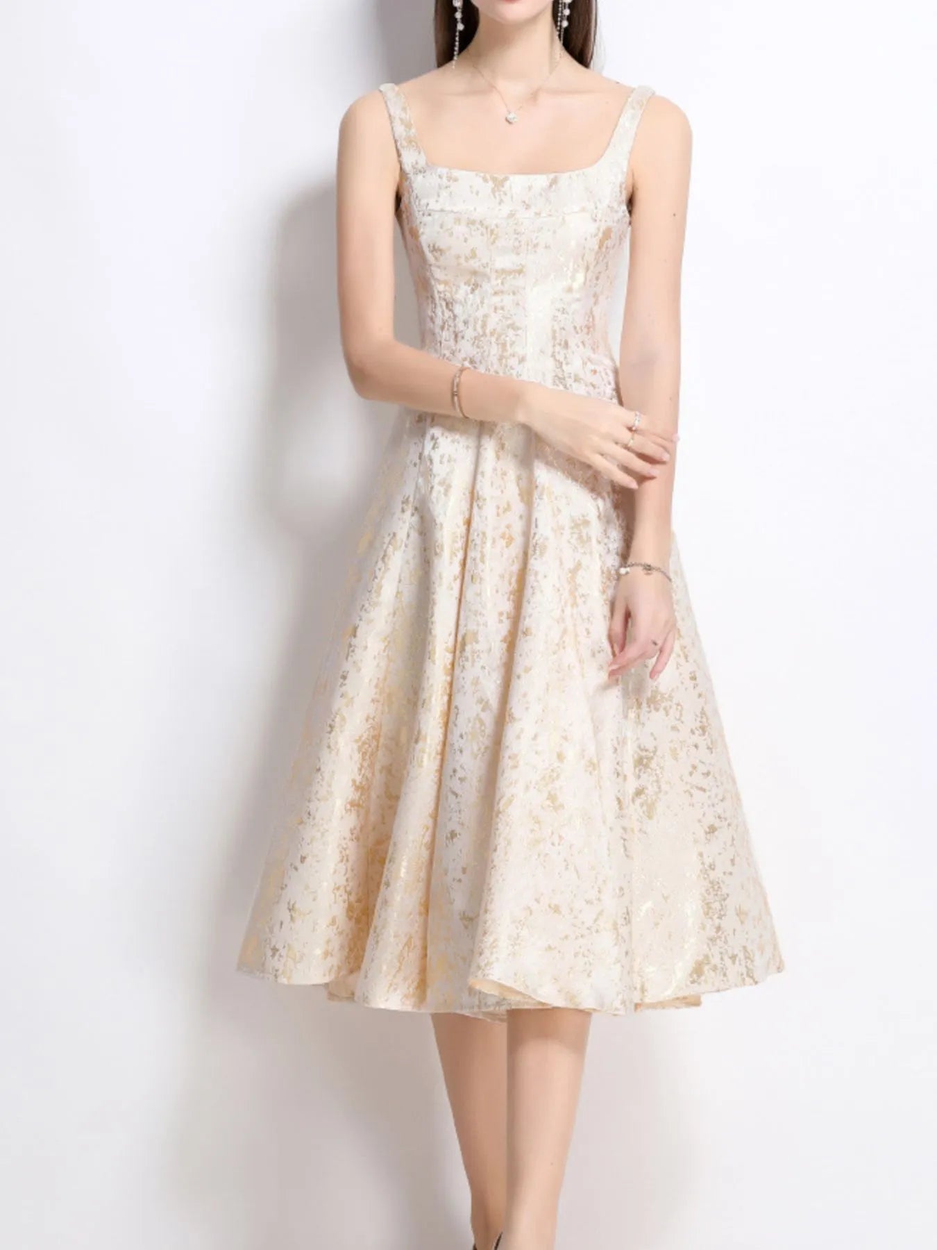 AwRans Premium | Vintage Floral A-Line Cotton Midi Dress Dress AwRans Premium 3782bddc-2ae7-4688-bc23-f47ccbb014e7-Max-Origin