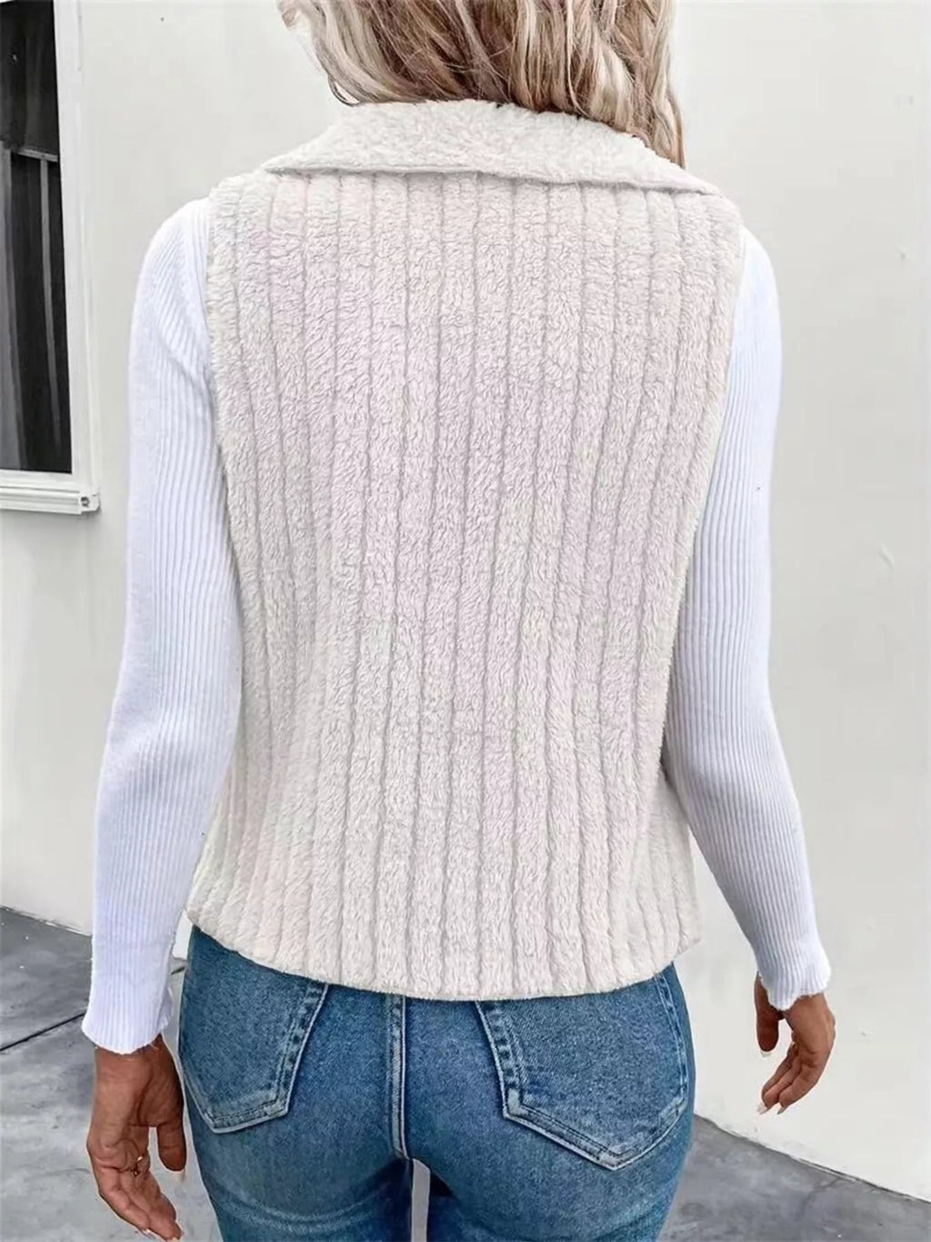 Chic Sherpa Fleece Open-Front Vest Vests AwRans Premium 547dcfe031d64bd1967376f292548105-Max-Origin