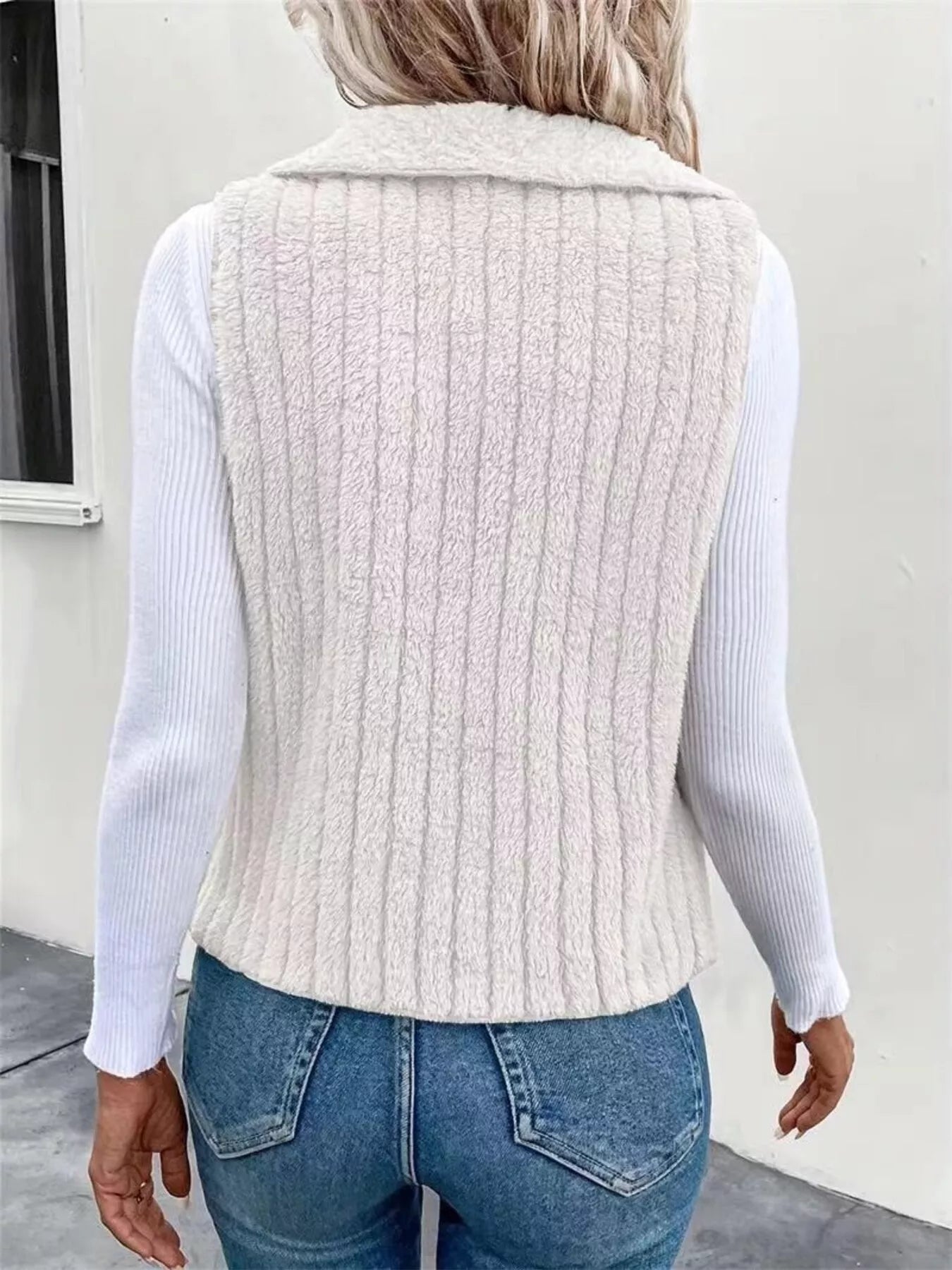 Chic Sherpa Fleece Open-Front Vest Vests AwRans Premium 547dcfe031d64bd1967376f292548105-Max-Origin