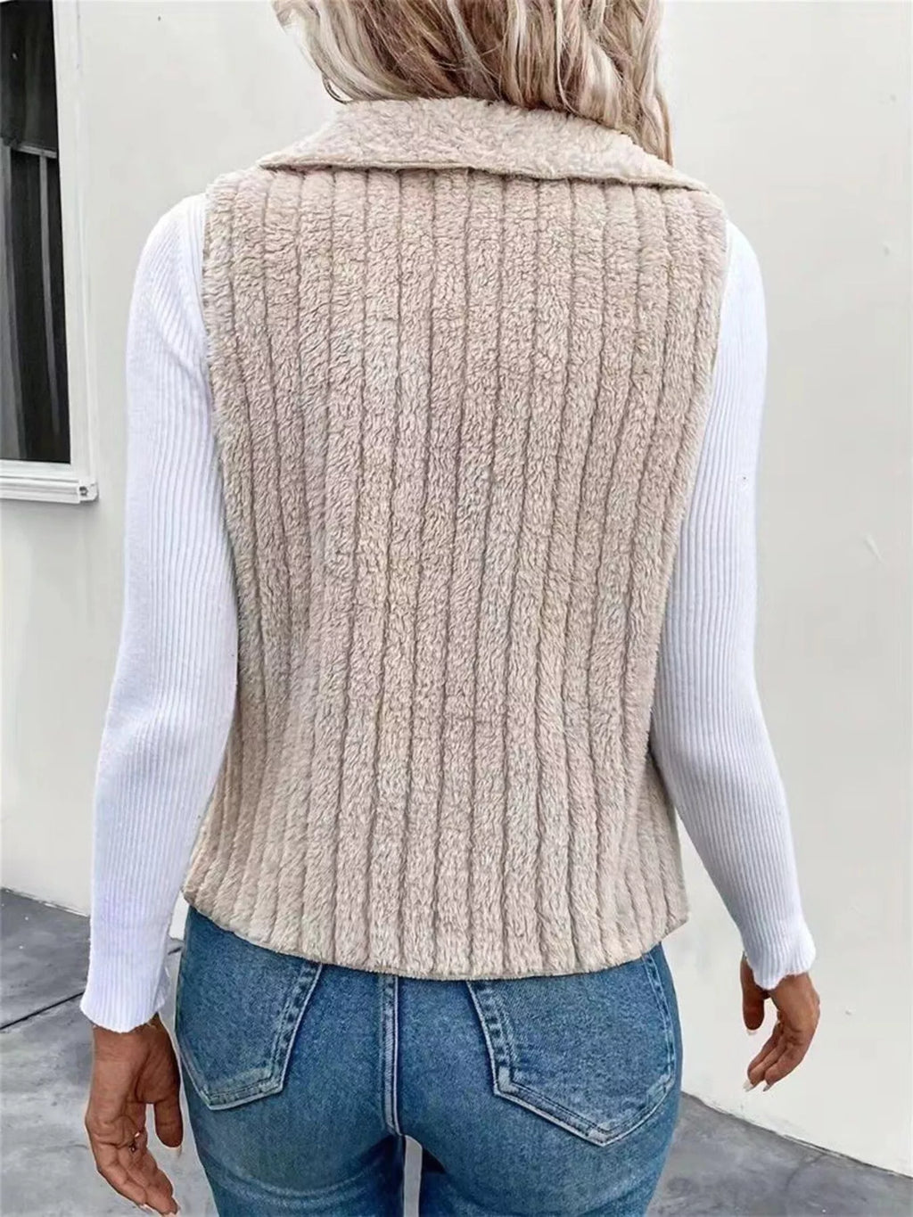 Chic Sherpa Fleece Open-Front Vest Vests AwRans Premium 583231cb59444866aad41d3ee85f0646-Max-Origin