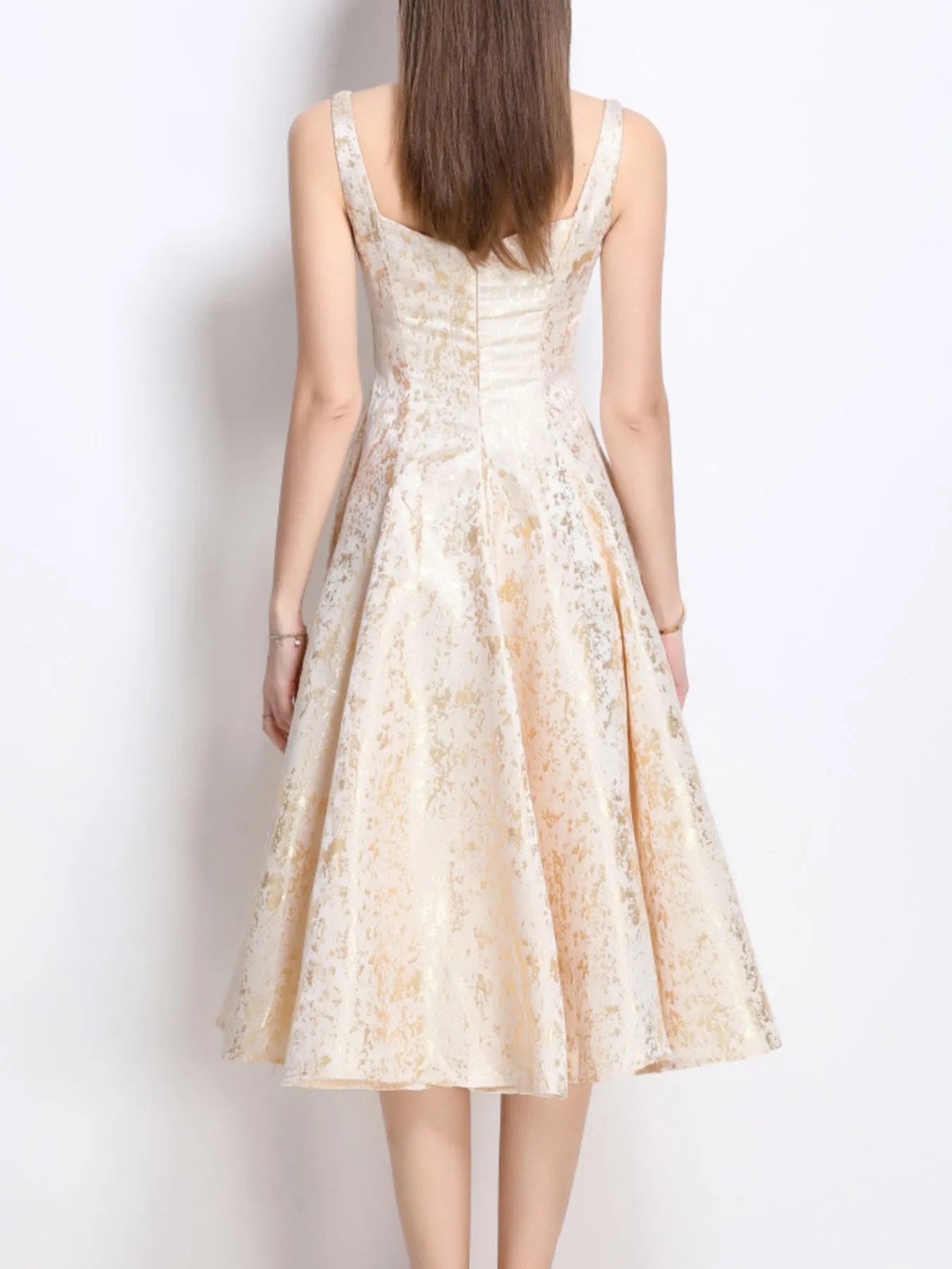 AwRans Premium | Vintage Floral A-Line Cotton Midi Dress Dress AwRans Premium 5b1f6e35-0e1e-49a6-8da6-6862298e2ccb-Max-Origin