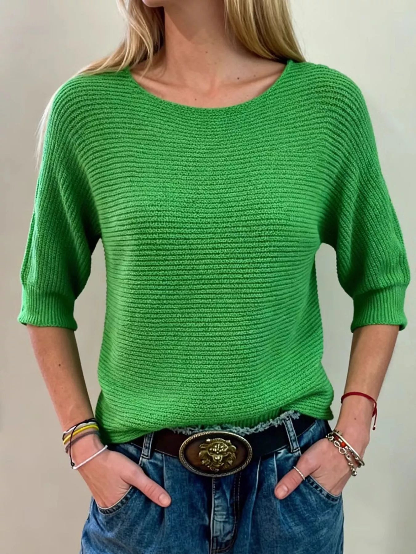 Full Size Ribbed Knit Round Neck Sweater Plus Size Green AwRans Premium 5b52d1c3-1265-4bec-9701-266590e9e6a6-Max-Origin