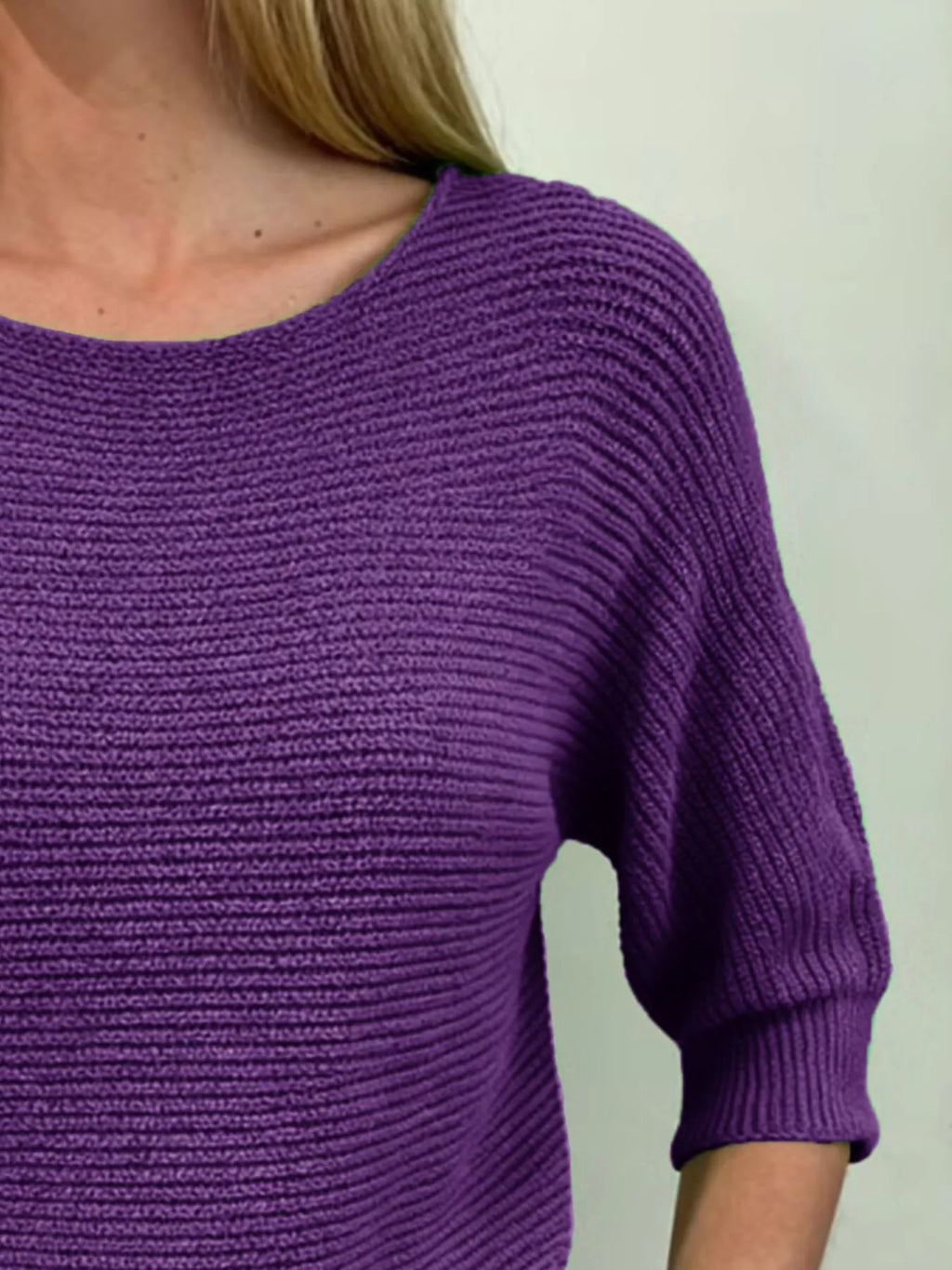 Full Size Ribbed Knit Round Neck Sweater Plus Size Trendsi 6557541d-0f3a-4fef-8077-34e386f4866d-Max-Origin