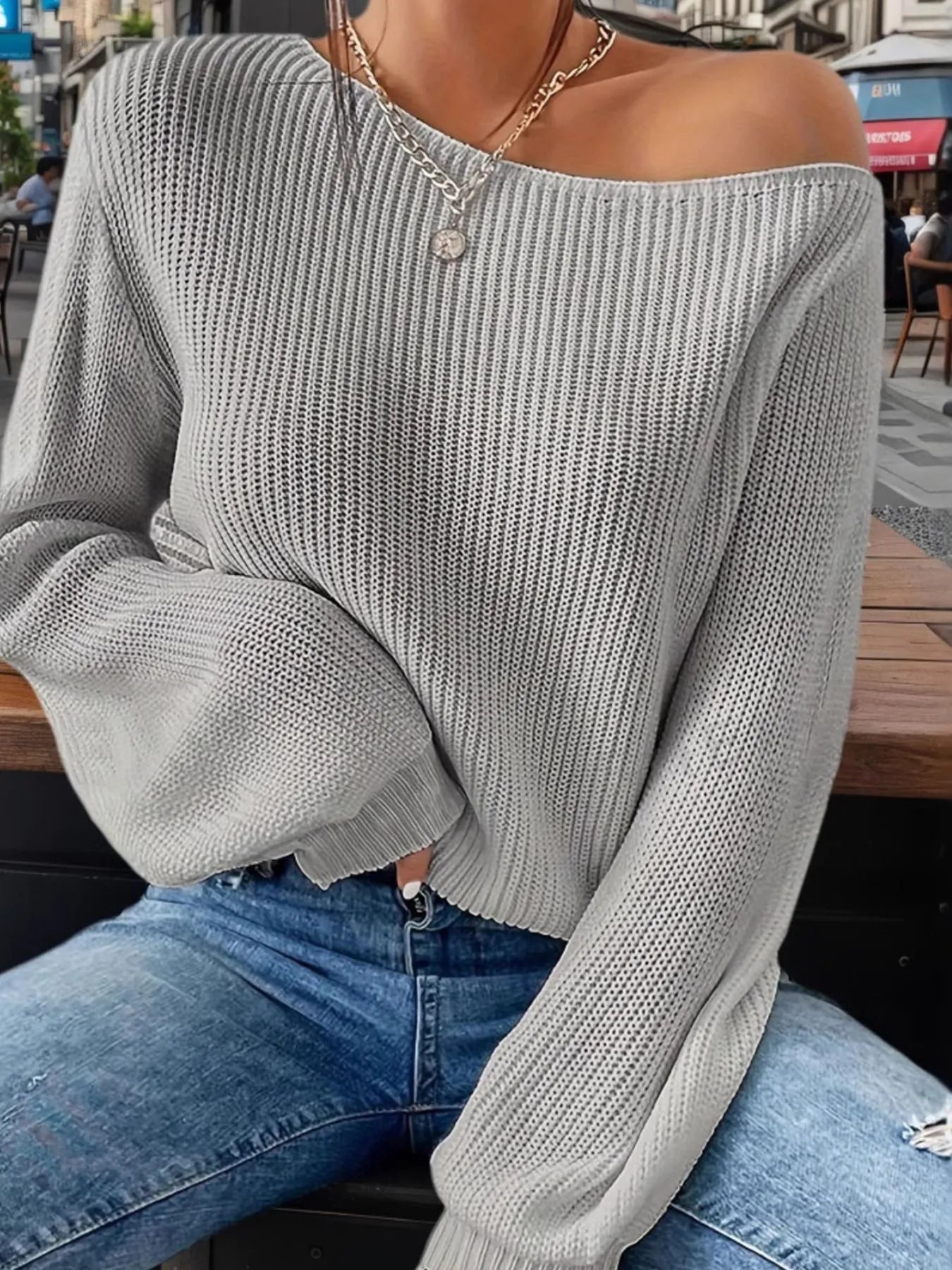 Chic Slouchy Off-the-Shoulder Ribbed Knit Oversized Sweater Sweaters AwRans Premium 664d2729-ea89-4d38-ad11-1d4669b4206b-Max-Origin