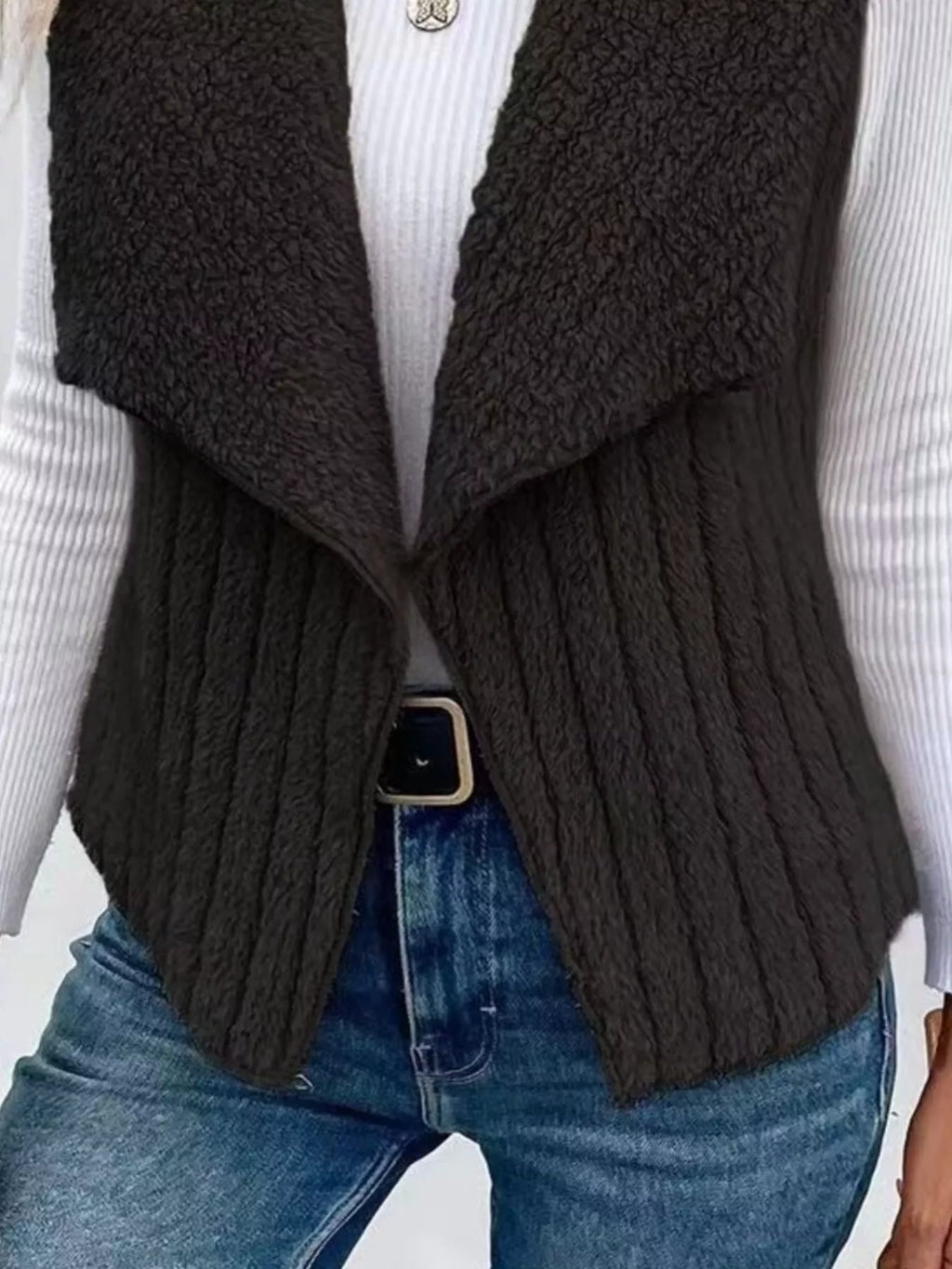 Chic Sherpa Fleece Open-Front Vest Vests AwRans Premium 6fcd412a-2be6-43aa-80a1-ff06258bdf3f-Max-Origin