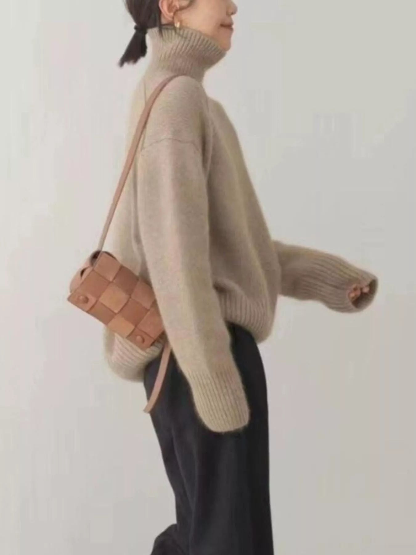 Cozy Cream Oversized Ribbed Knit Turtleneck Pullover Sweater Sweater AwRans Premium 7111b43b-bffe-444e-a4ba-90a66b0e0746-Max-Origin