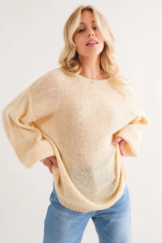 Glamorous Champagne Sequined Lightweight Knit Pullover Sweaters AwRans Premium 7c26ad18960343deb9211ab28617a5a4-Max-Origin