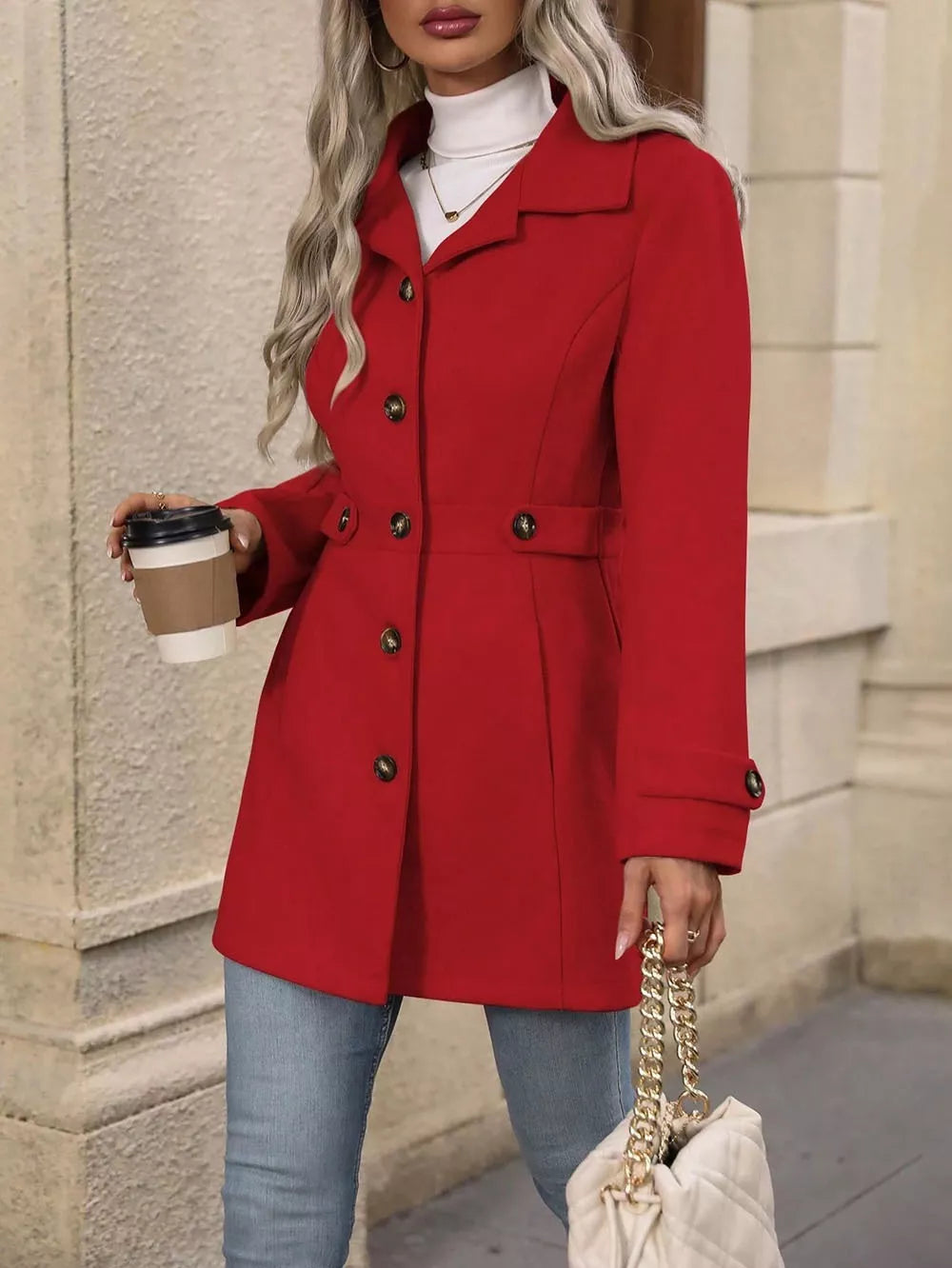 Classic Elegant Button-Front Coat Overcoats AwRans Premium 7c2806a9-3d50-43c3-938e-b28d7e99c586-Max-Origin