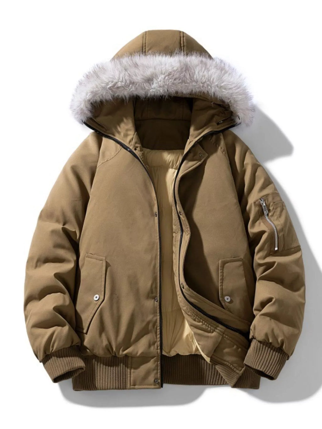 Arctic Faux Fur Hooded Bomber Bomber Jackets AwRans Premium 8f8e0fb7-6773-4039-bfe7-ad2485c5cb65-Max-Origin