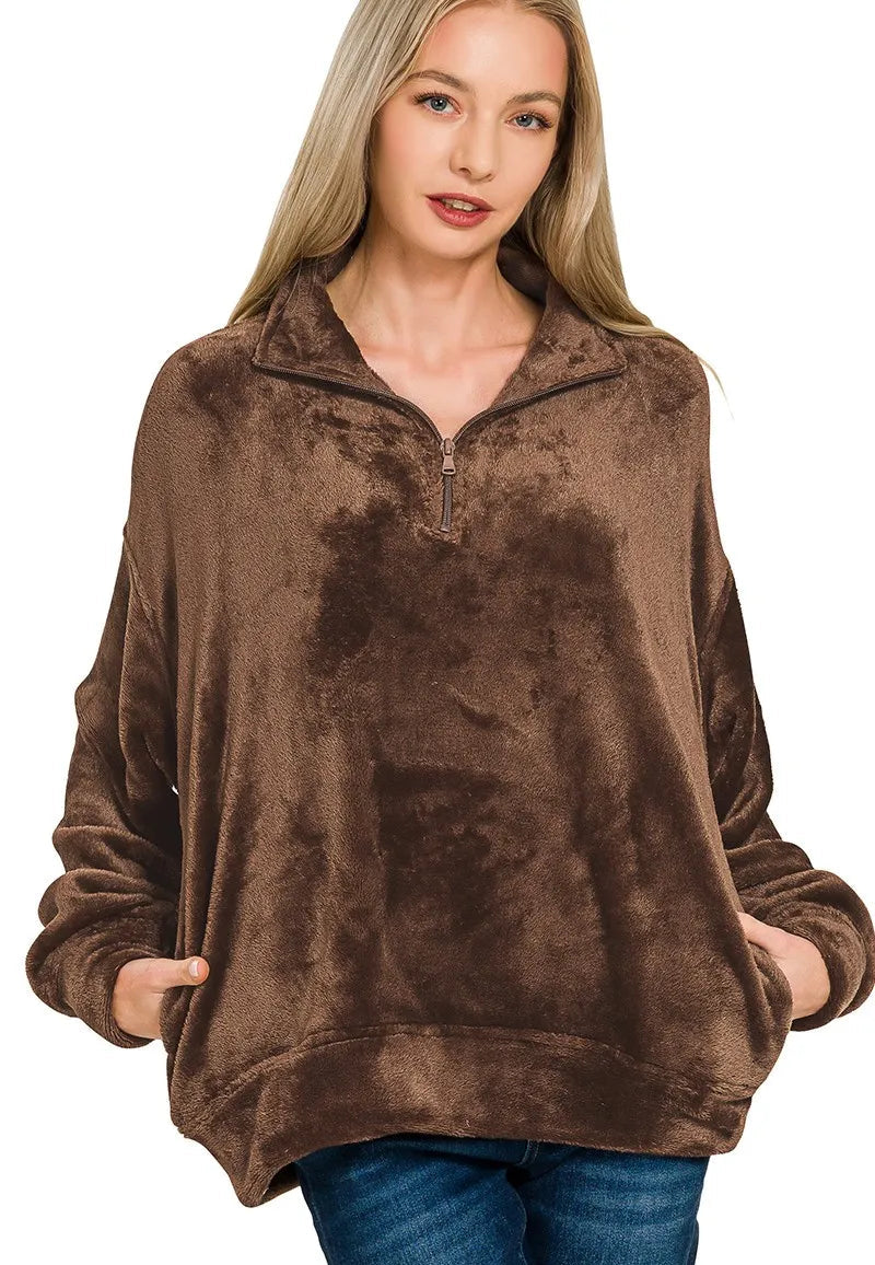 Luxe Cozy Faux Fur Half-Zip Pullover pullover AwRans Premium 9062a3be8a3d4e43a7fba6aad30027ee-Max-Origin