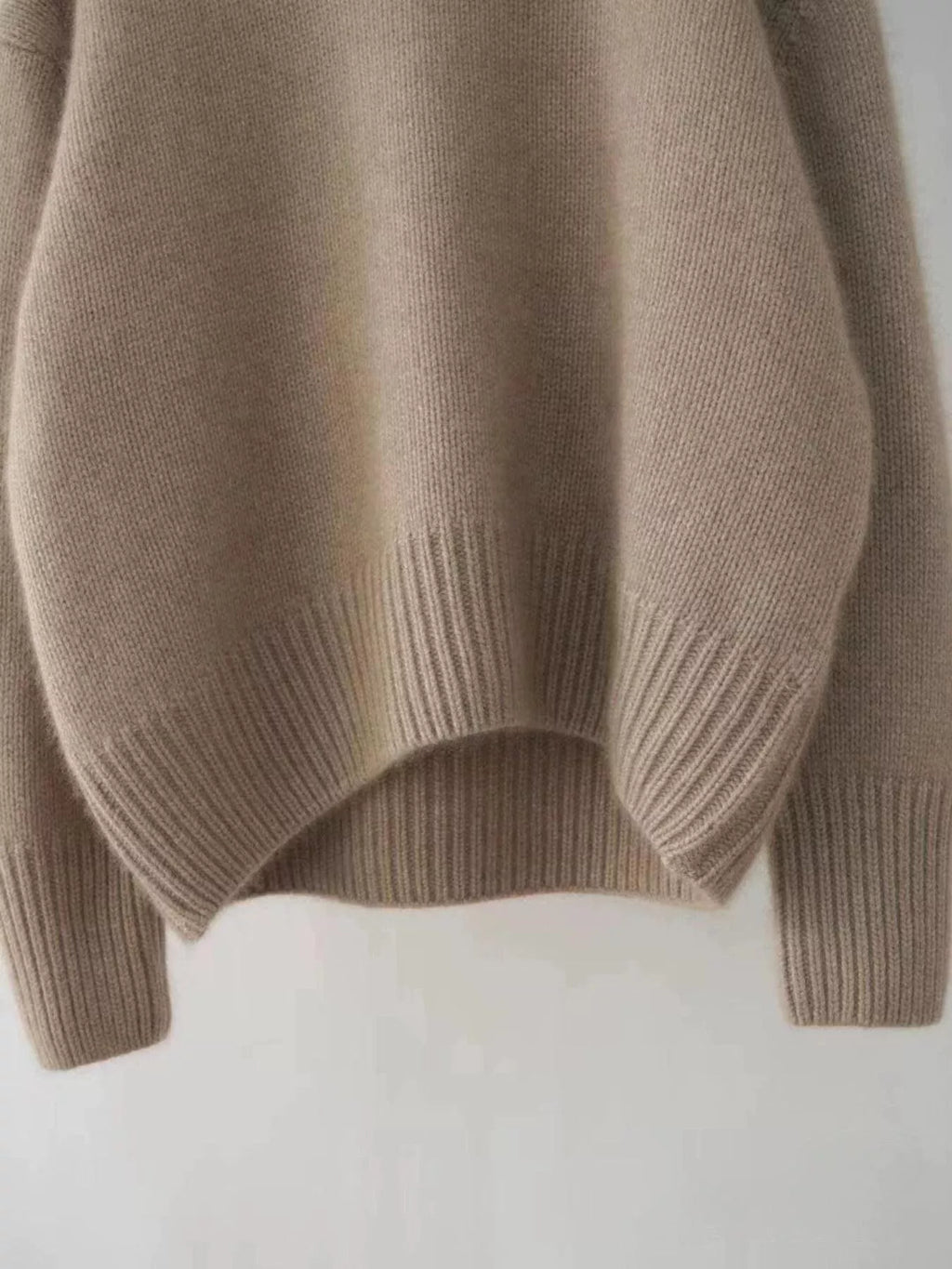 Cozy Cream Oversized Ribbed Knit Turtleneck Pullover Sweater Sweater AwRans Premium 9343608b-2e43-4358-91af-13a3bc0e5b9b-Max-Origin