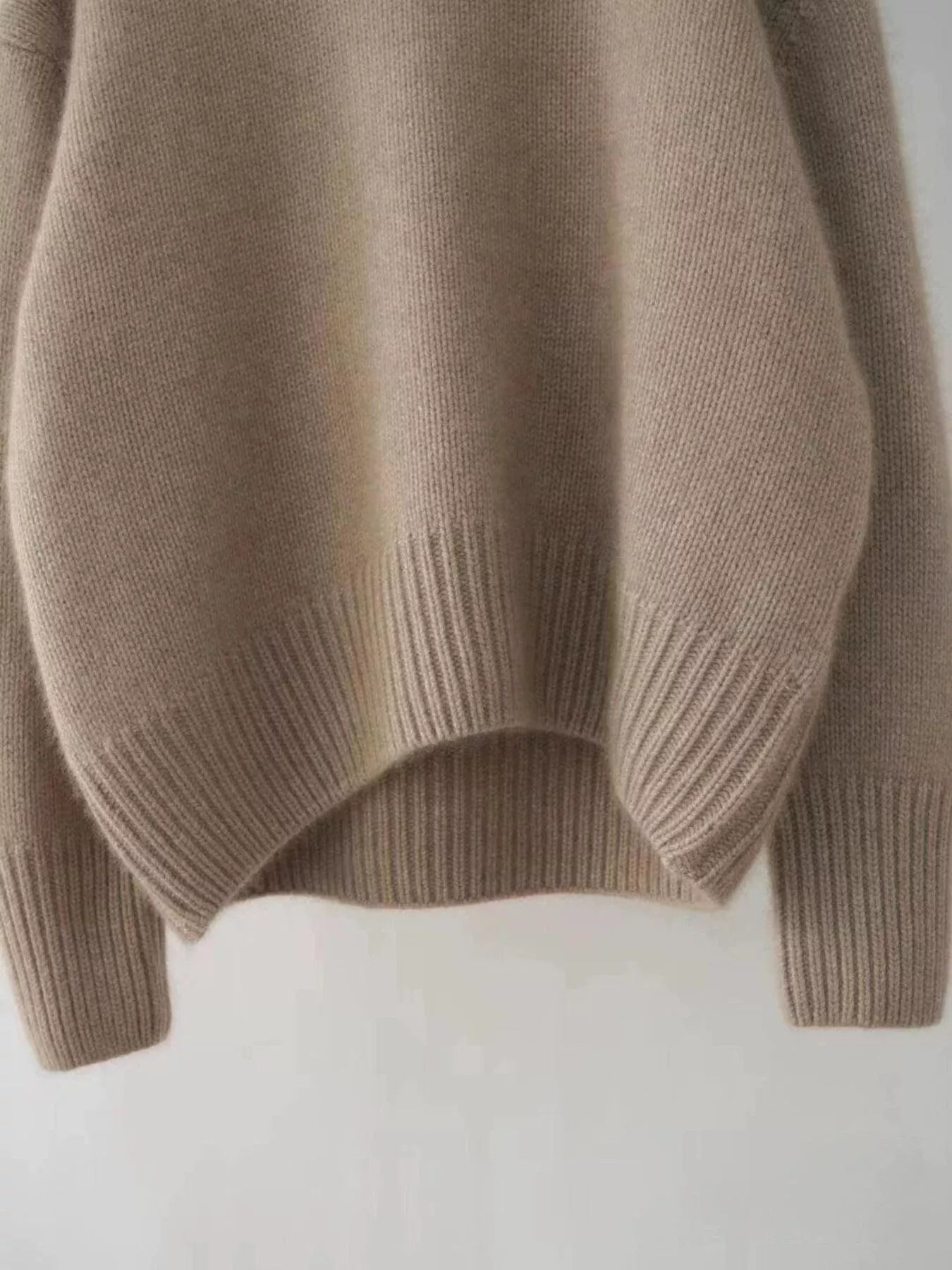 Cozy Cream Oversized Ribbed Knit Turtleneck Pullover Sweater Sweater AwRans Premium 9343608b-2e43-4358-91af-13a3bc0e5b9b-Max-Origin