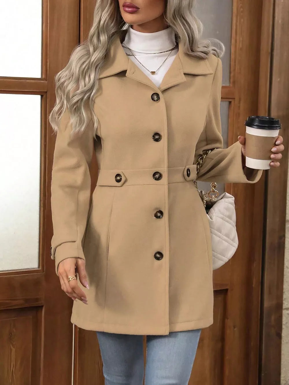 Classic Elegant Button-Front Coat Overcoats AwRans Premium 99ca1079-3242-437c-8d35-5cd705457a20-Max-Origin