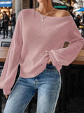Chic Slouchy Off-the-Shoulder Ribbed Knit Oversized Sweater Dusty Pink Sweaters AwRans Premium 9d26102e9e154acbb879423a192e3b69-Max-Origin