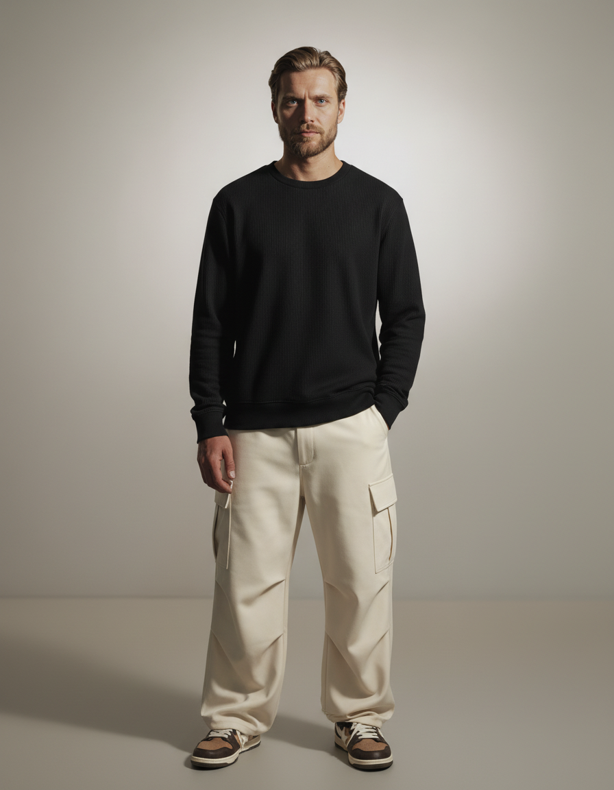 Urban Wide-Leg Cargo Pants Tan Cargo Pants AwRans Premium P7_7
