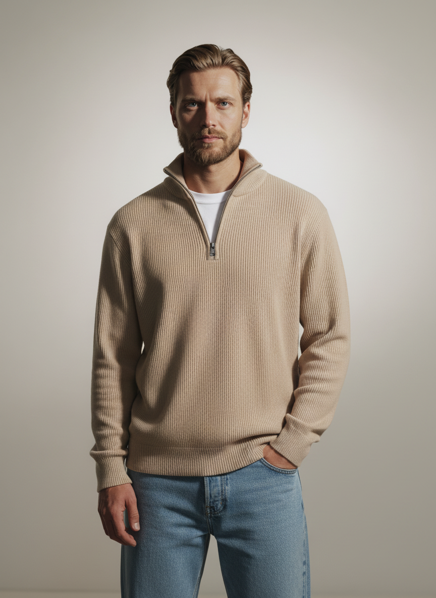 Classic Corduroy Quarter-Zip Pullover