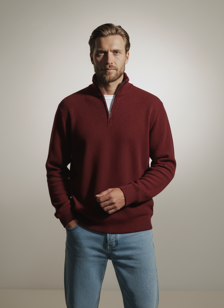 Classic Corduroy Quarter-Zip Pullover