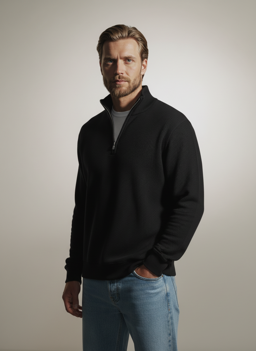 Classic Corduroy Quarter-Zip Pullover