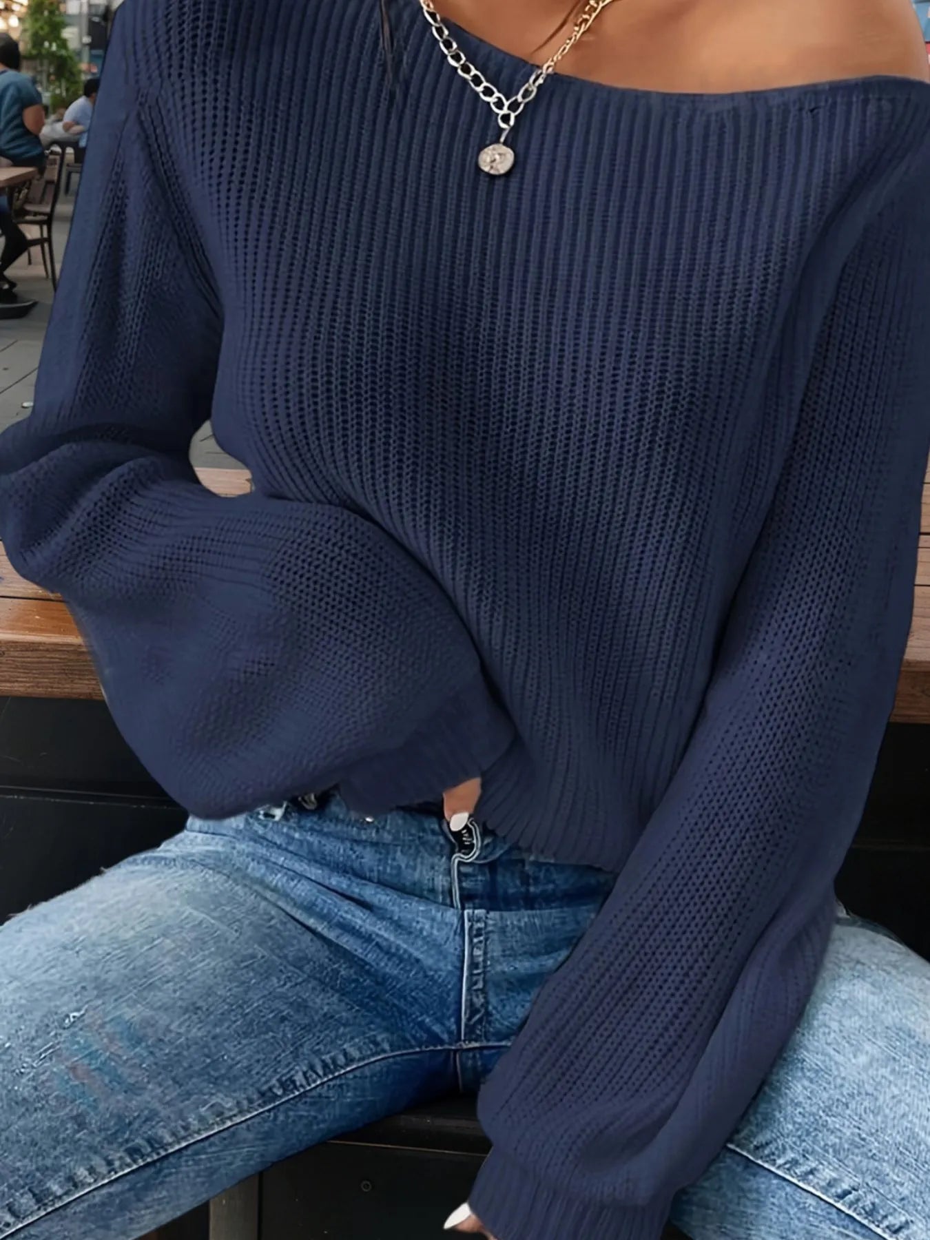 Chic Slouchy Off-the-Shoulder Ribbed Knit Oversized Sweater Sweaters AwRans Premium a3b89cba-75a1-4f53-a11b-2c6afdb74a21-Max-Origin