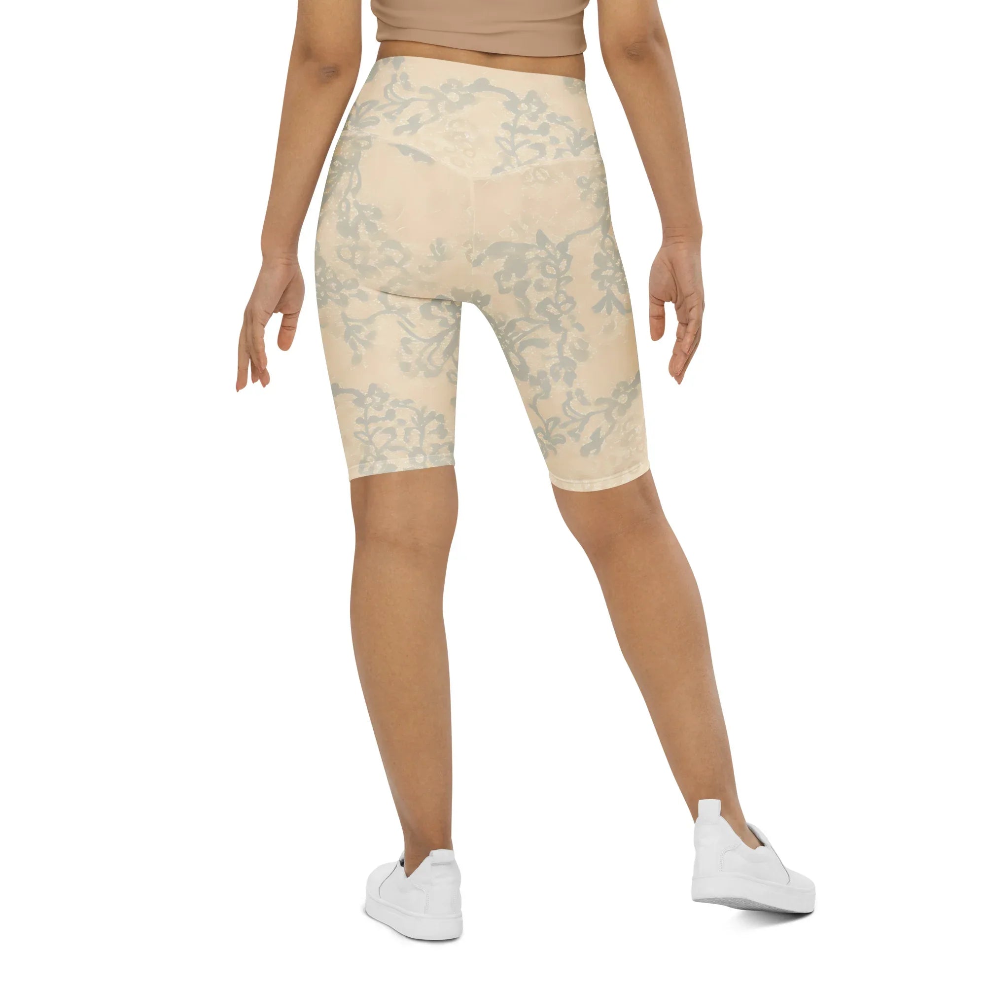 Biker Shorts Biker Shorts AwRans Clothing all-over-print-biker-shorts-white-back-6880df20186bd