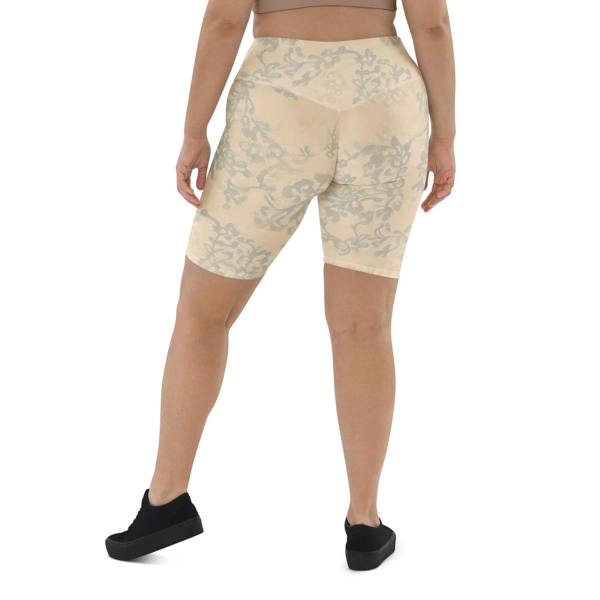 Biker Shorts Biker Shorts AwRans Clothing all-over-print-biker-shorts-white-back-6880df2019db5
