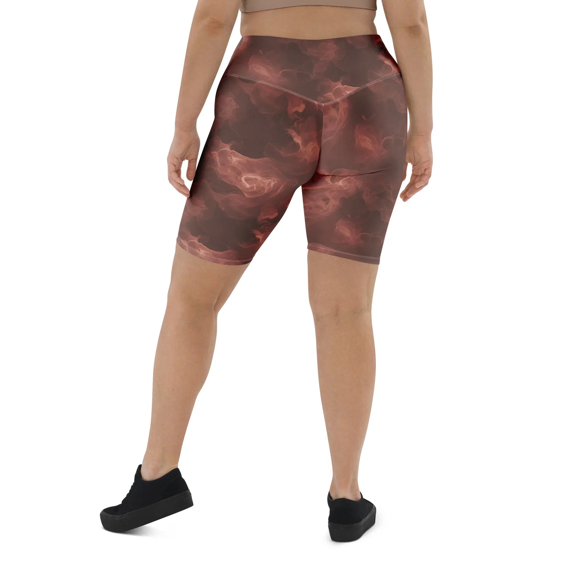 Biker Shorts Biker Shorts AwRans Clothing all-over-print-biker-shorts-white-back-6880e7d67ea4b
