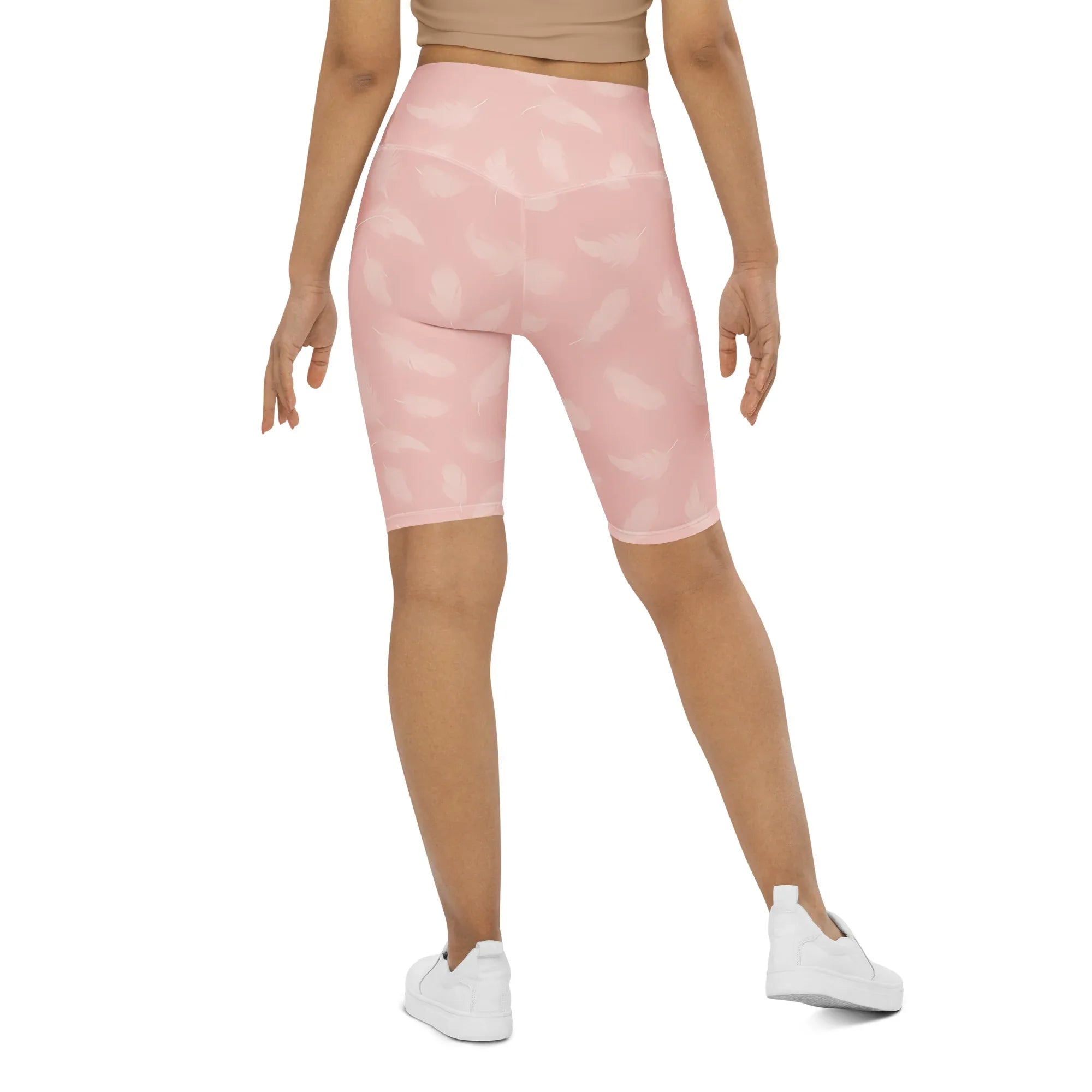 Biker Shorts Biker Shorts AwRans Clothing all-over-print-biker-shorts-white-back-6880ec1c96208
