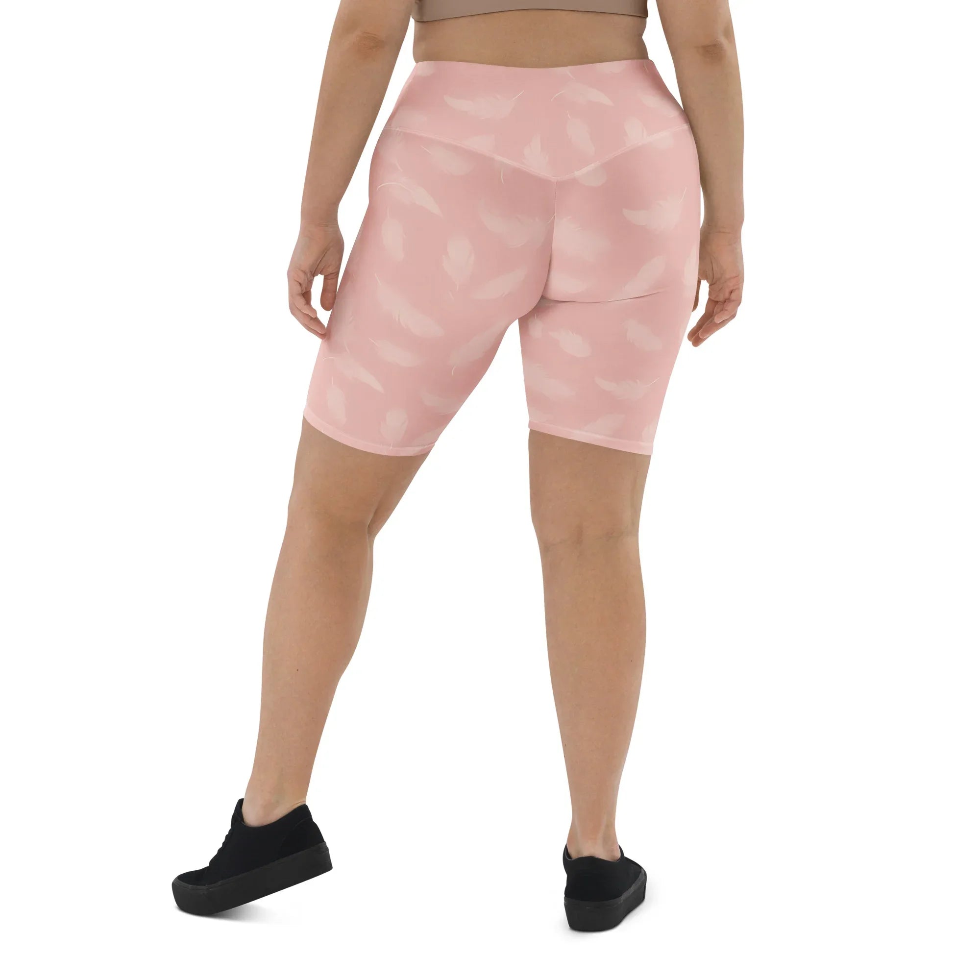 Biker Shorts Biker Shorts AwRans Clothing all-over-print-biker-shorts-white-back-6880ec1c96e64