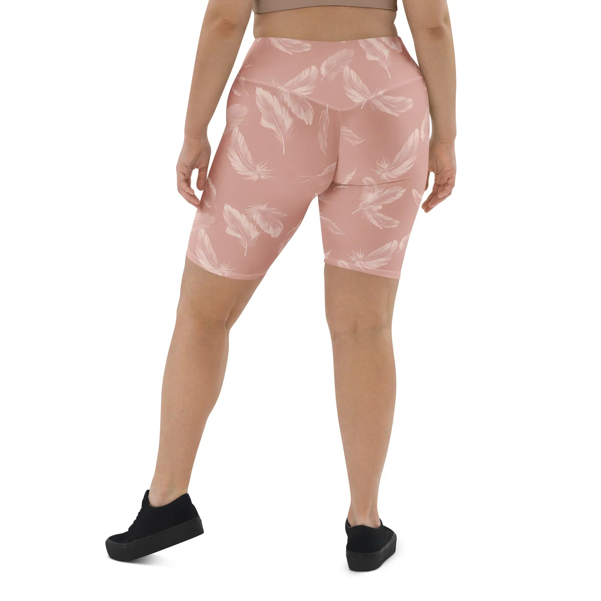 Biker Shorts Biker Shorts AwRans Clothing all-over-print-biker-shorts-white-back-6880ec5662011