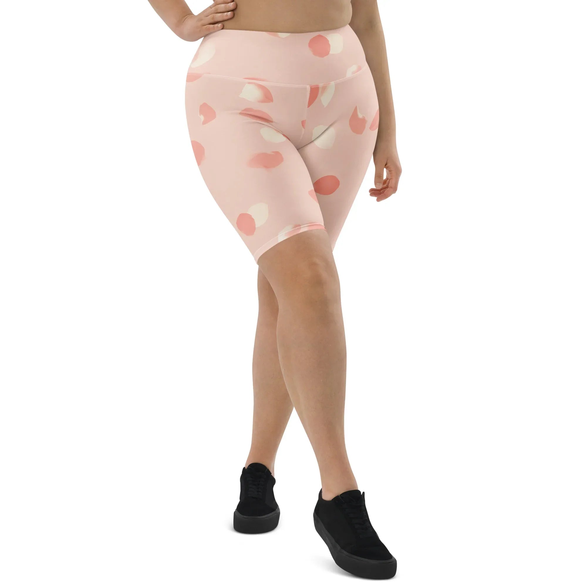 Biker Shorts Biker Shorts AwRans Clothing all-over-print-biker-shorts-white-front-2-6880df560312a