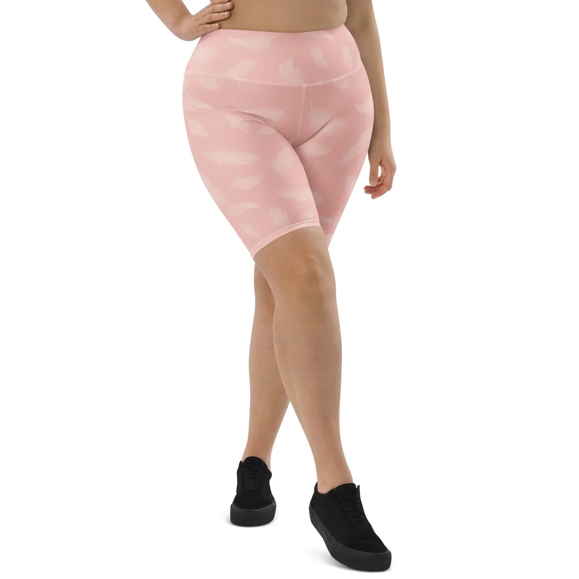 Biker Shorts Biker Shorts AwRans Clothing all-over-print-biker-shorts-white-front-2-6880ec1c96c04
