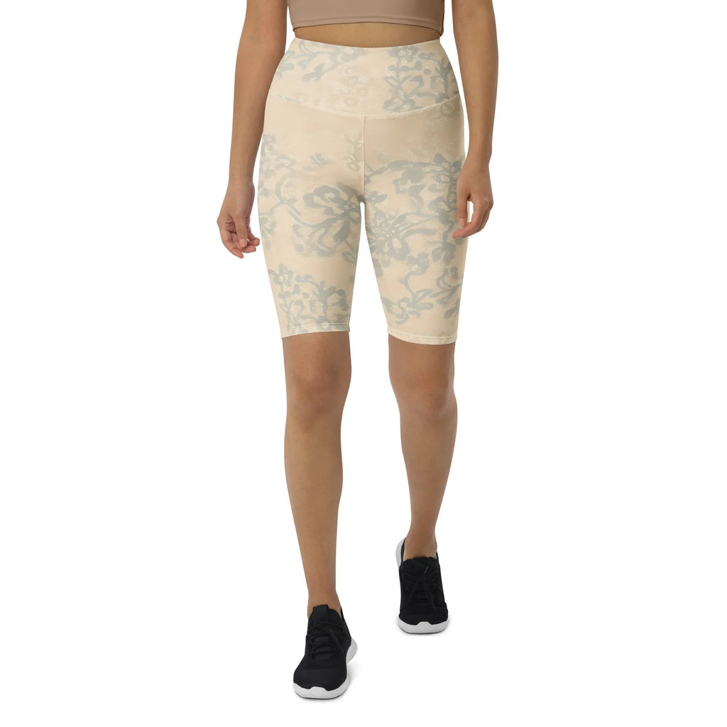 Biker Shorts Biker Shorts AwRans Clothing all-over-print-biker-shorts-white-front-6880df2018e1b