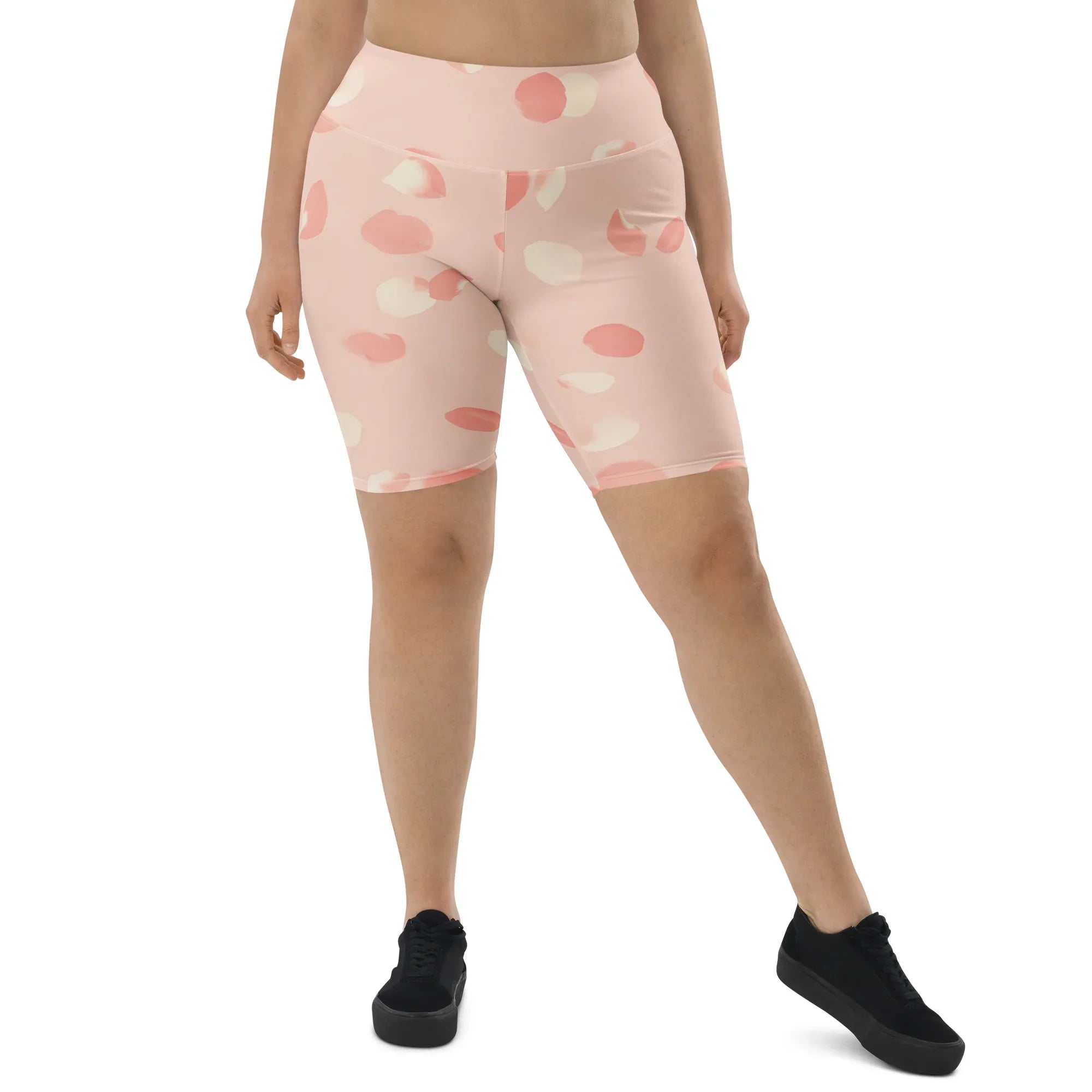 Biker Shorts Biker Shorts AwRans Clothing all-over-print-biker-shorts-white-front-6880df5603272