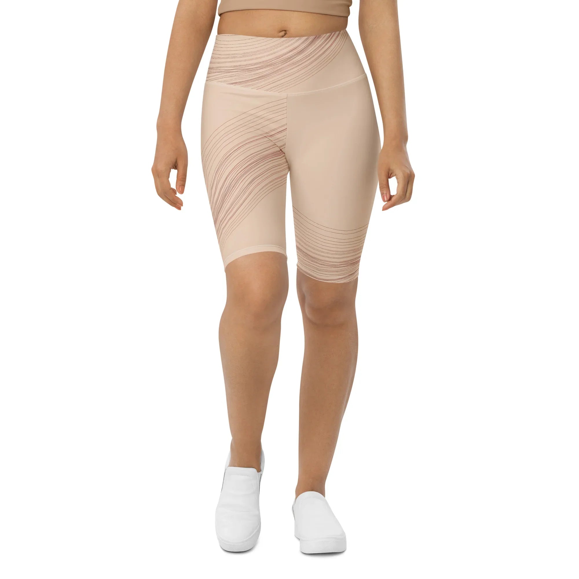 Biker Shorts Biker Shorts AwRans Clothing all-over-print-biker-shorts-white-front-6880dfa4768df