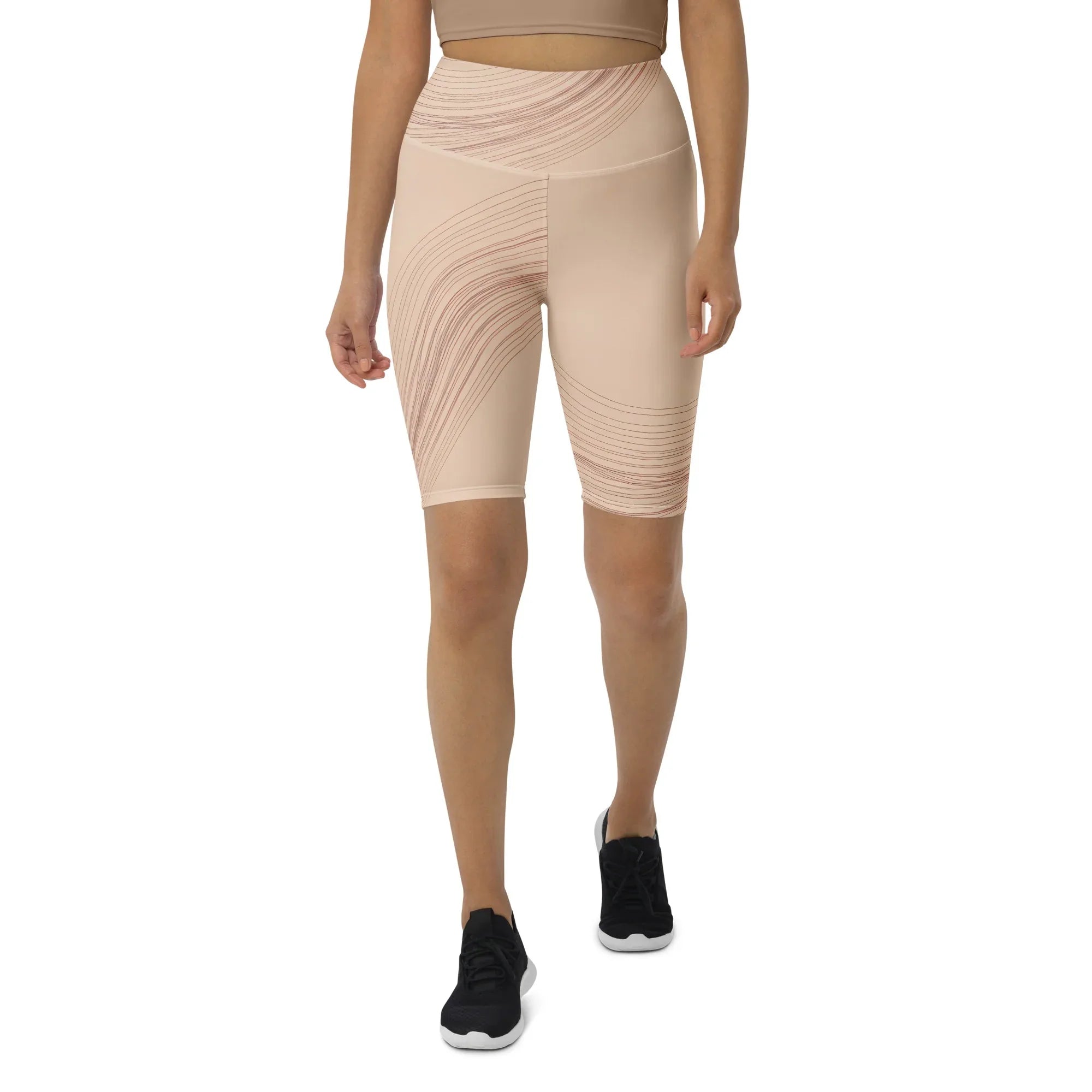 Biker Shorts Biker Shorts AwRans Clothing all-over-print-biker-shorts-white-front-6880dfa476e3f