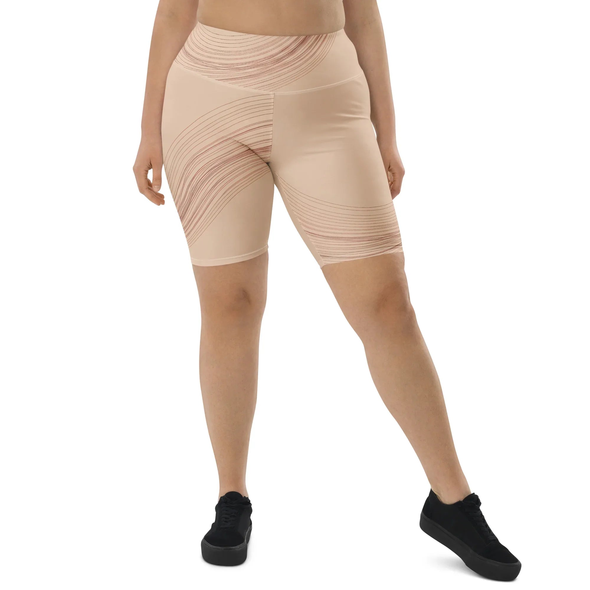 Biker Shorts Biker Shorts AwRans Clothing all-over-print-biker-shorts-white-front-6880dfa47755b
