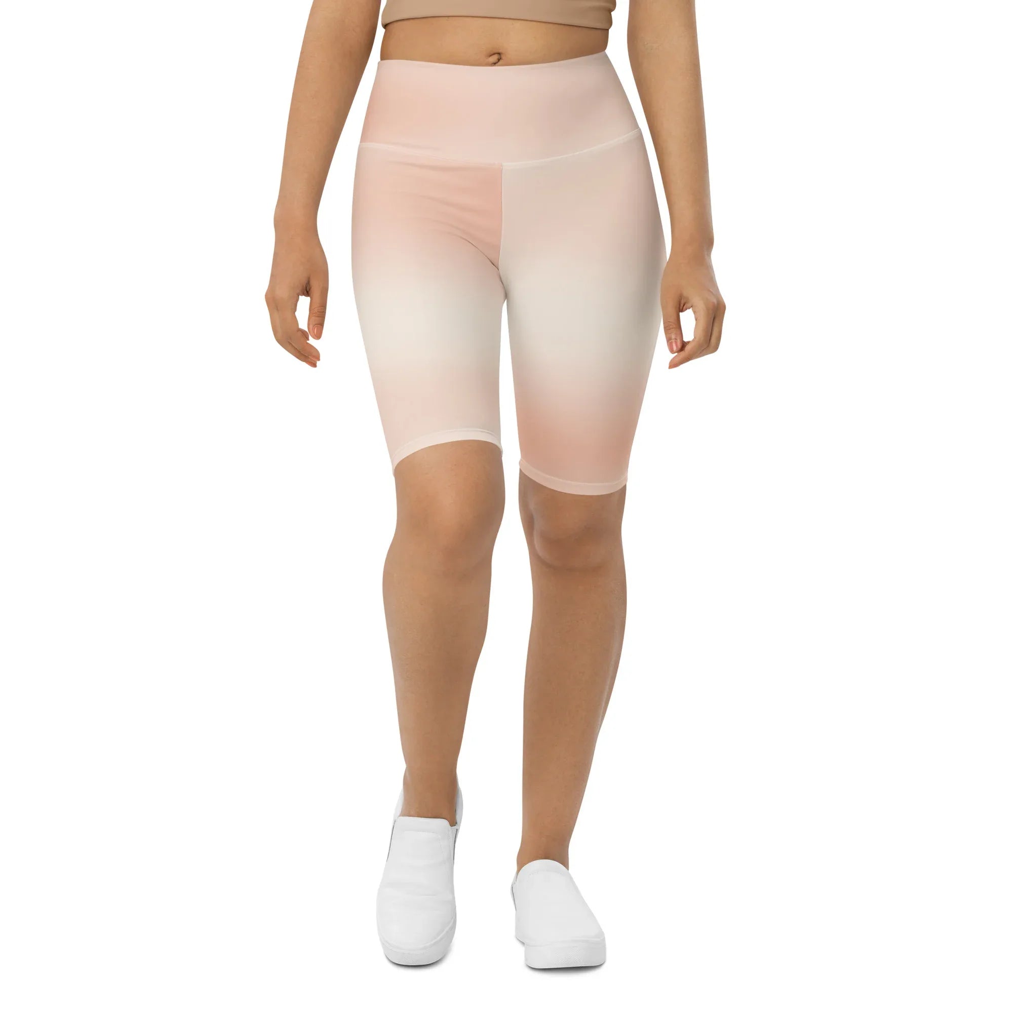 Biker Shorts Biker Shorts AwRans Clothing all-over-print-biker-shorts-white-front-6880e07566b10