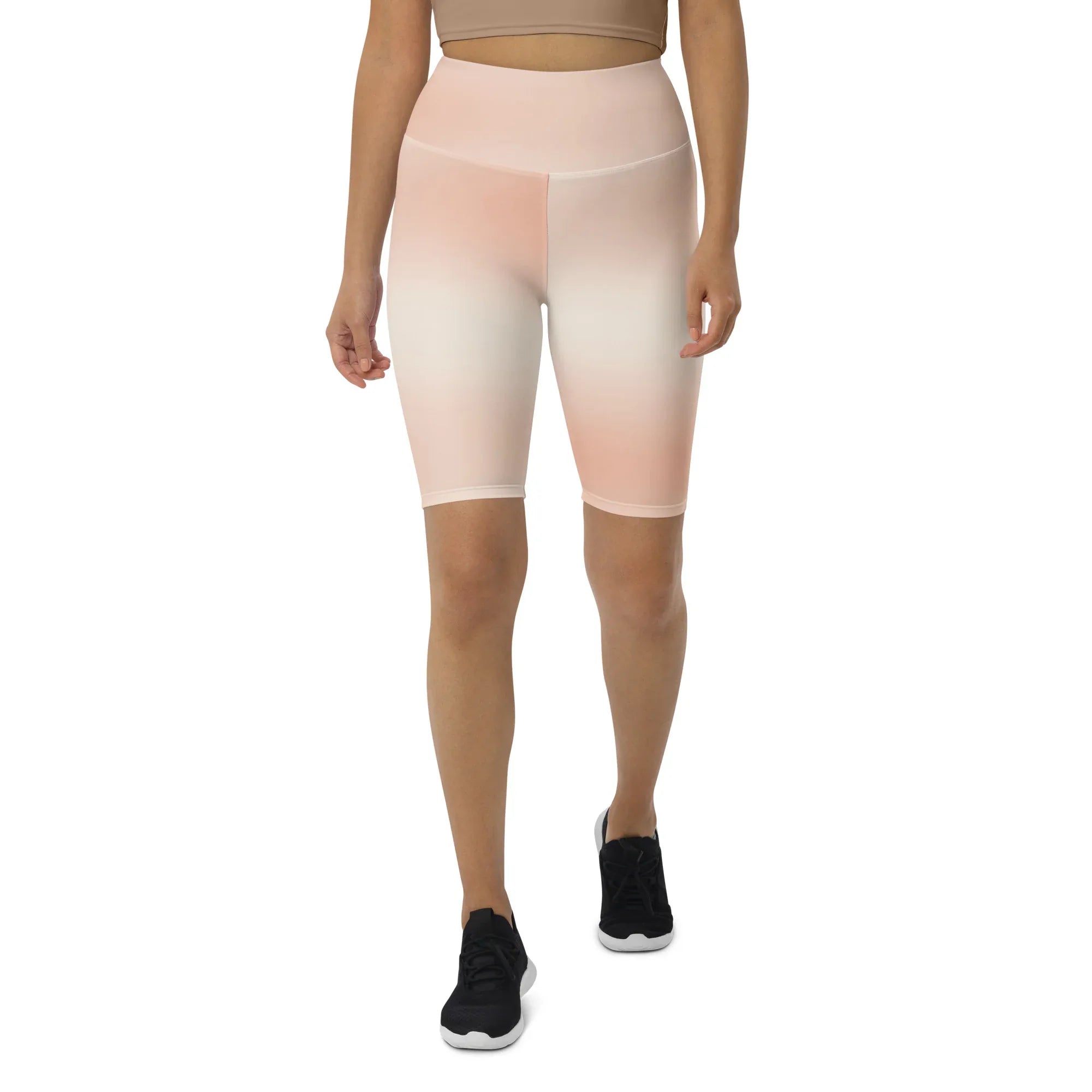 Biker Shorts Biker Shorts AwRans Clothing all-over-print-biker-shorts-white-front-6880e075675cc