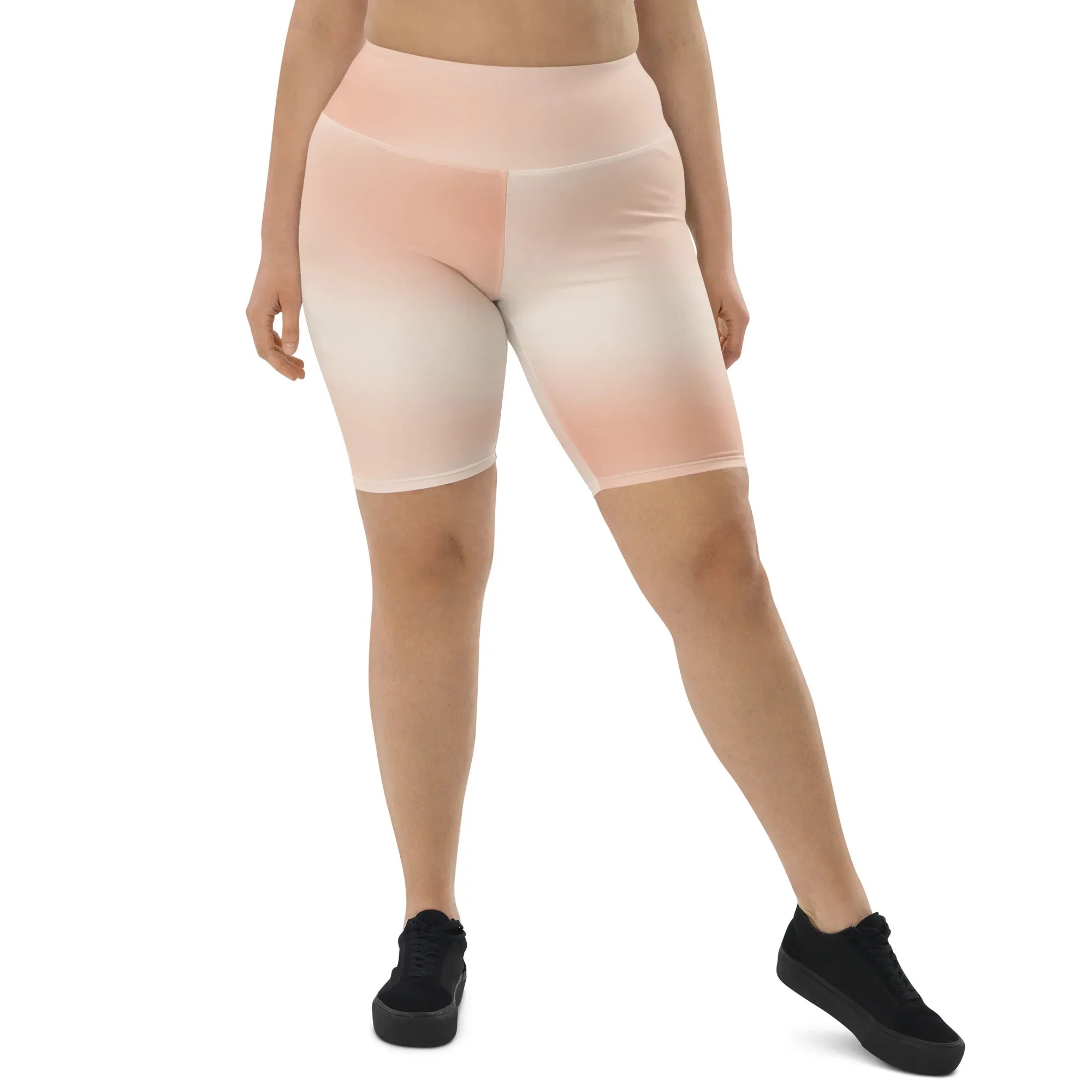 Biker Shorts Biker Shorts AwRans Clothing all-over-print-biker-shorts-white-front-6880e075684d0