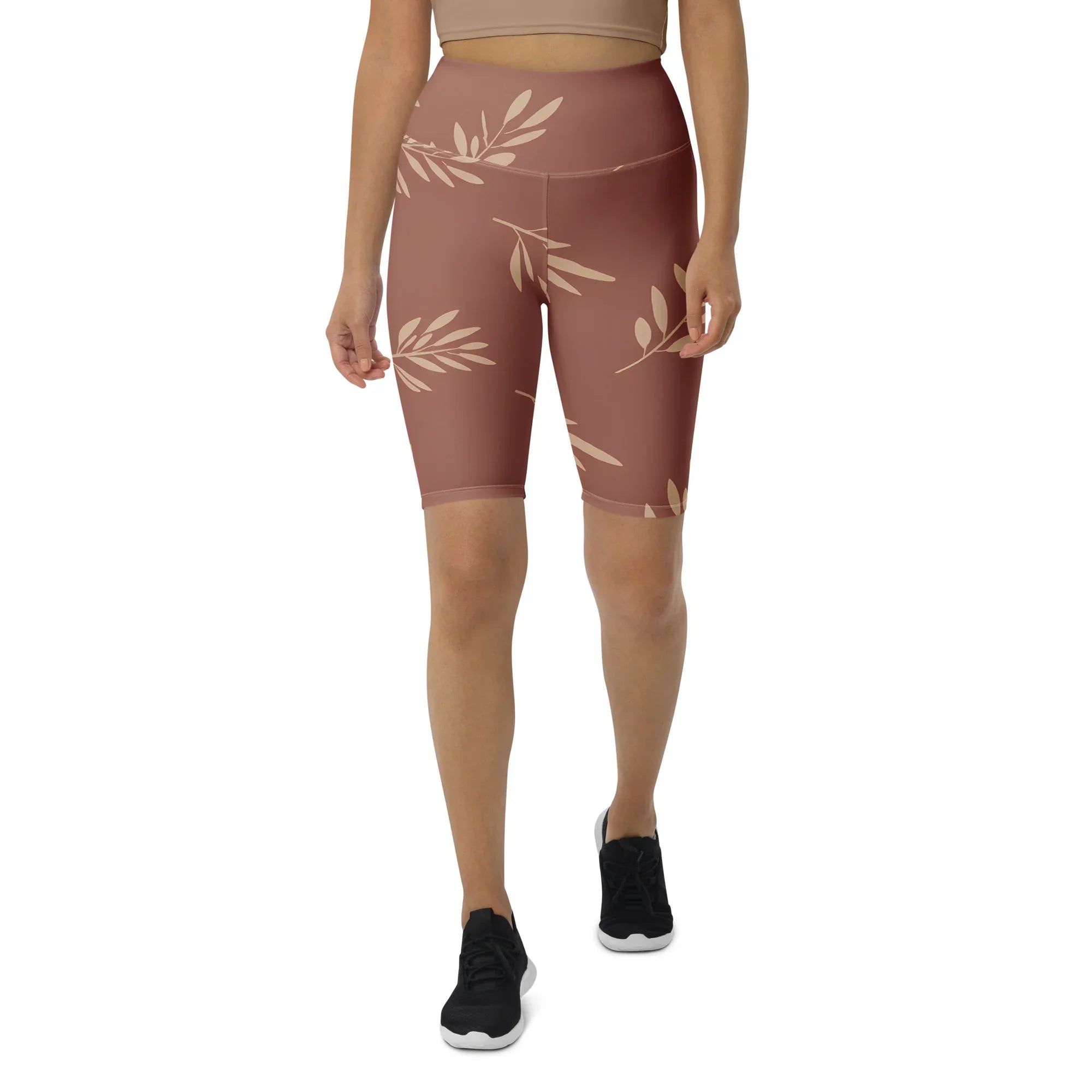 Biker Shorts Biker Shorts AwRans Clothing all-over-print-biker-shorts-white-front-6880e2e8d6d59