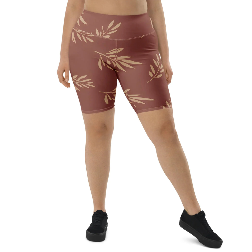 Biker Shorts Biker Shorts AwRans Clothing all-over-print-biker-shorts-white-front-6880e2e8d75d2