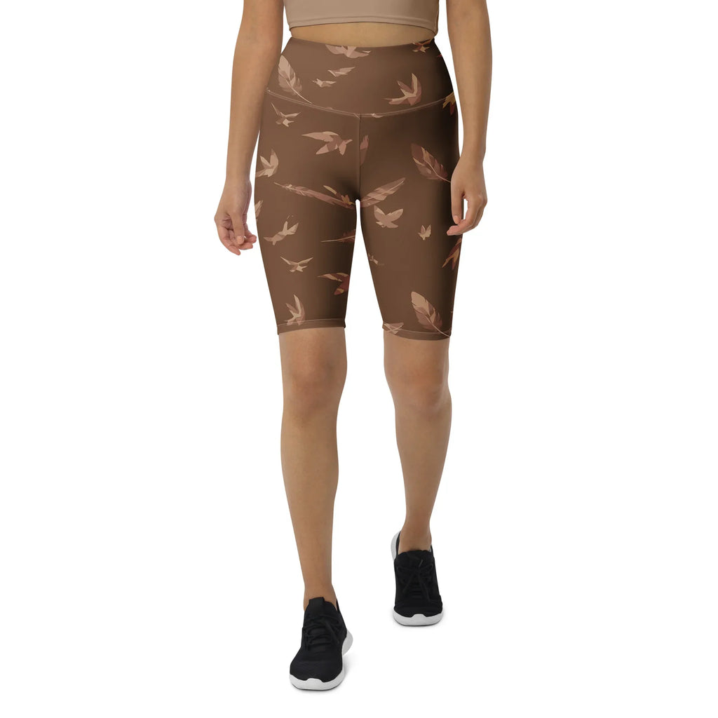 Biker Shorts Biker Shorts AwRans Clothing all-over-print-biker-shorts-white-front-6880e4e609177
